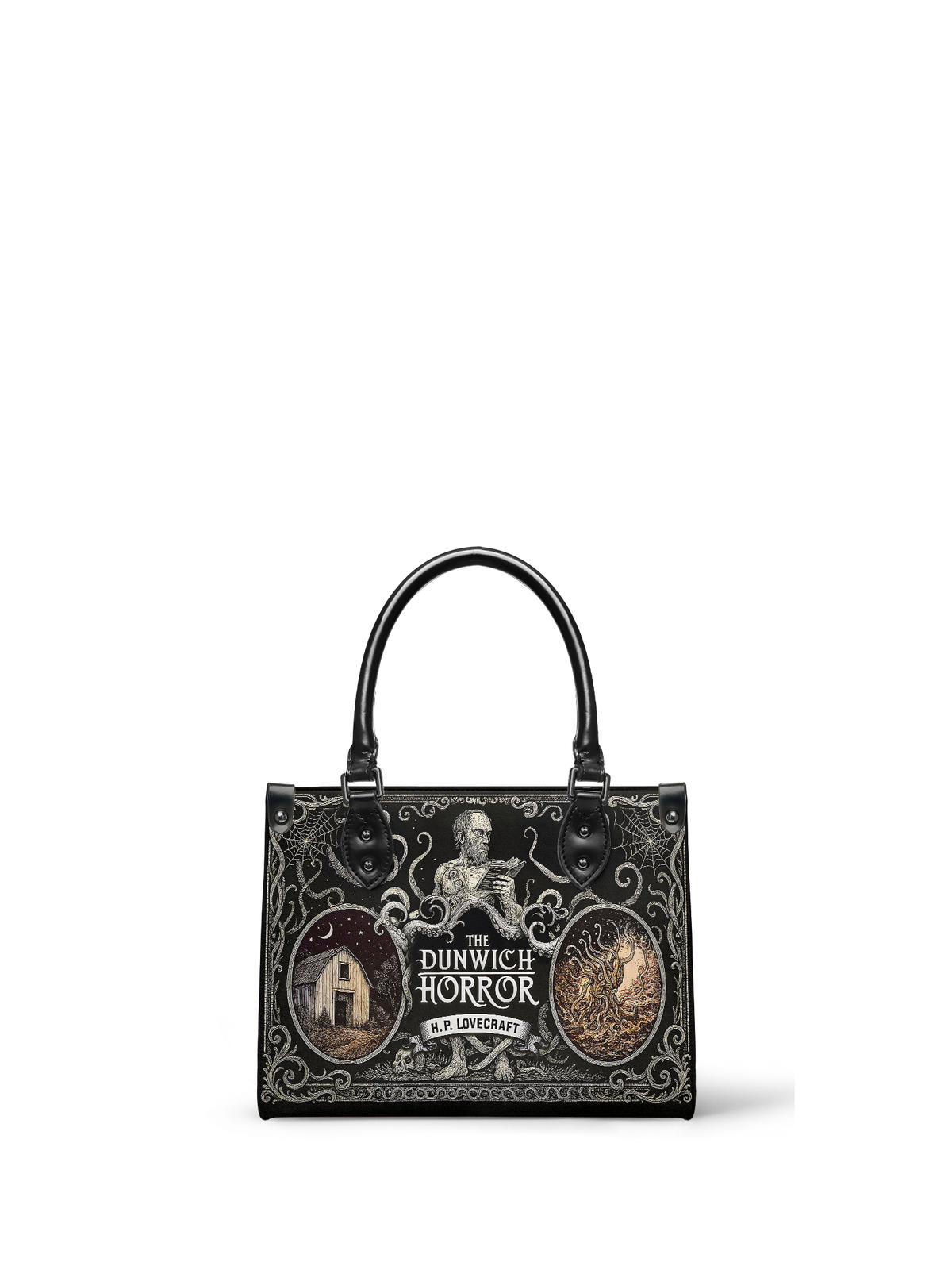 "The Dunwich Horror" - Black Interior - Small Leather Handbag - NEVERMORE DEAL