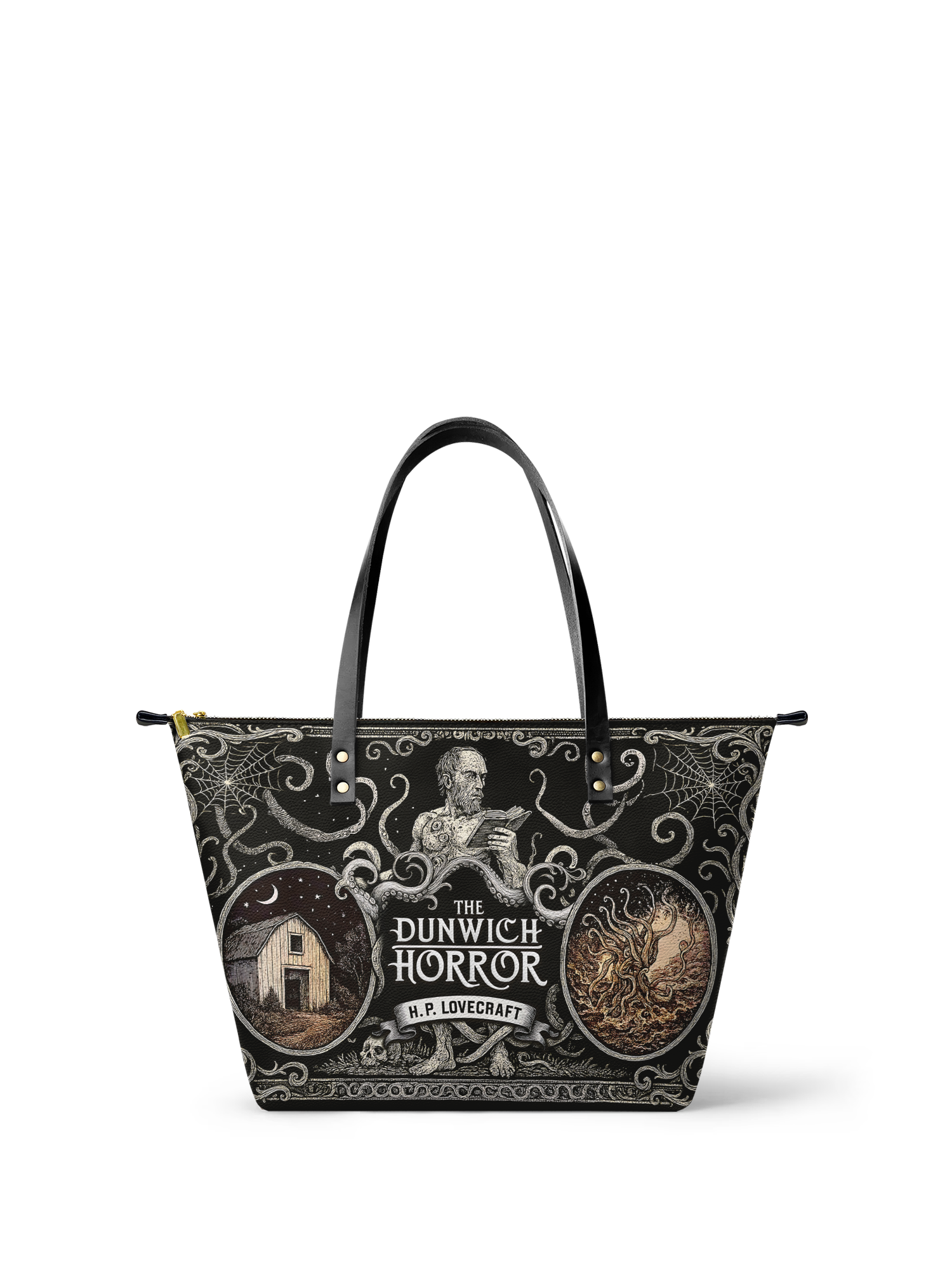 "The Dunwich Horror" Leather Tote Bag