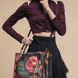"The Fall Of The House Of Usher" - Black Interior - Leather Handbag Matching Set - CLEAROUT