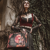"The Fall Of The House Of Usher" - Black Interior - Leather Handbag Matching Set - CLEAROUT