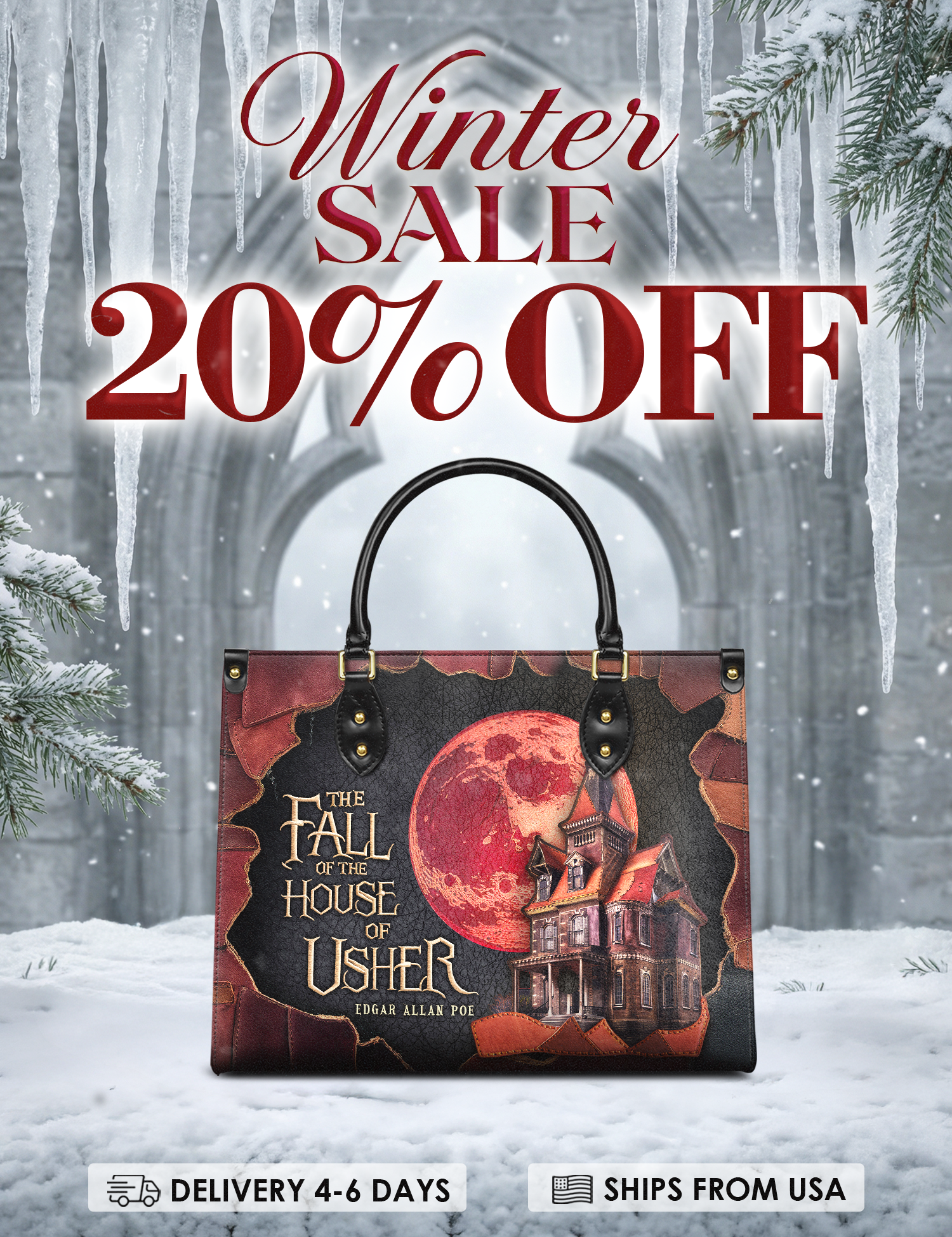 "The Fall Of The House Of Usher" Leather Handbag Deal