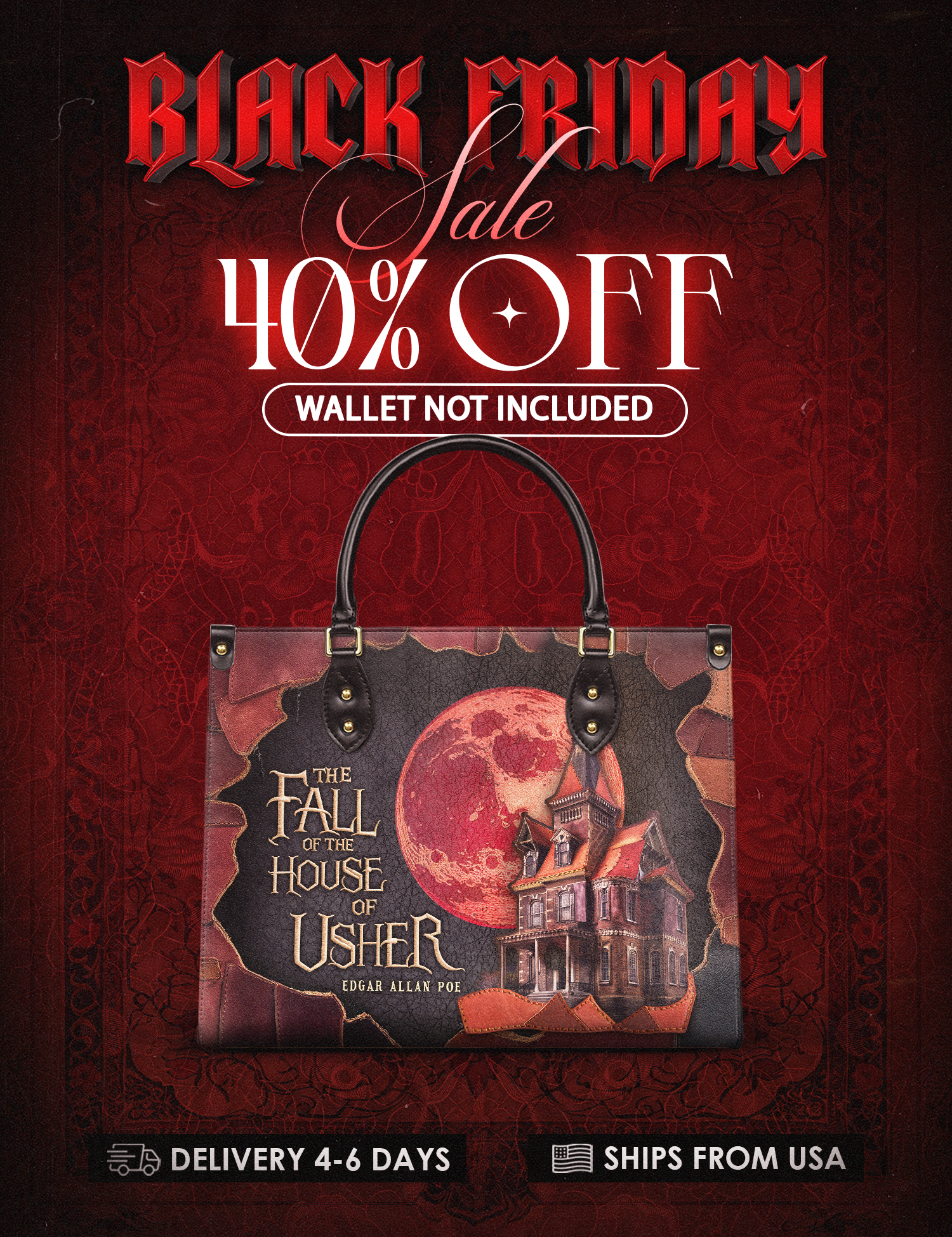 "The Fall Of The House Of Usher" Leather Handbag Deal