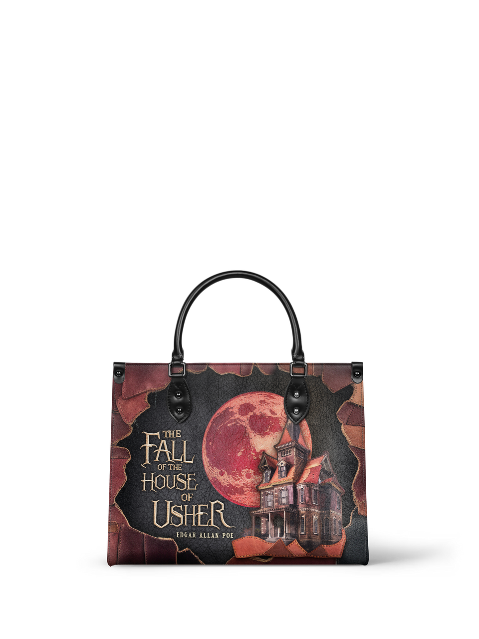 "The Fall Of The House Of Usher" - Red Interior - Leather Handbag