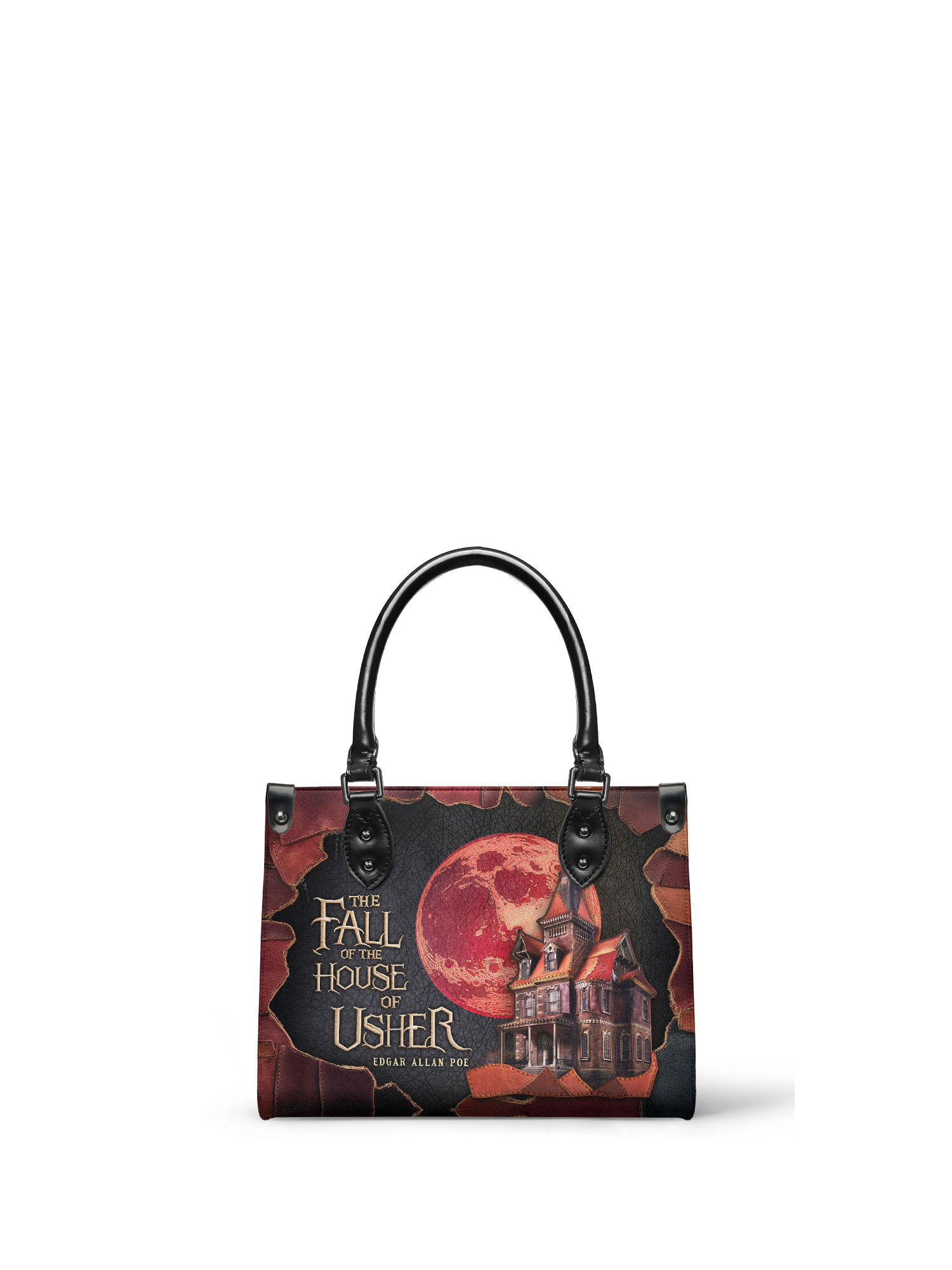 "The Fall Of The House Of Usher" - Black Interior - Small Leather Handbag - NEW WORKSHOP SALE