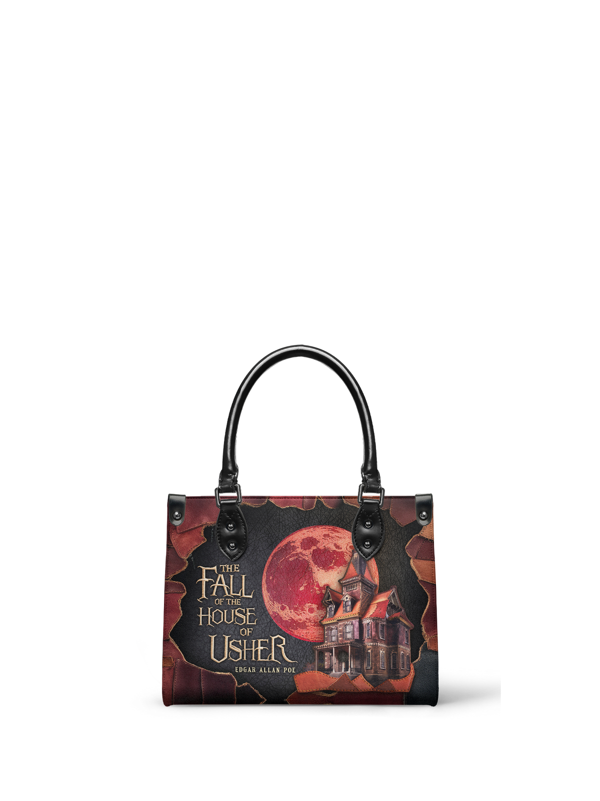 "The Fall Of The House Of Usher" - Black Interior - Small Leather Handbag - FALL CLEARANCE DEAL