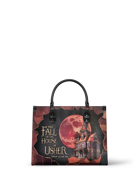 "The Fall Of The House Of Usher" - Black Interior - Leather Handbag