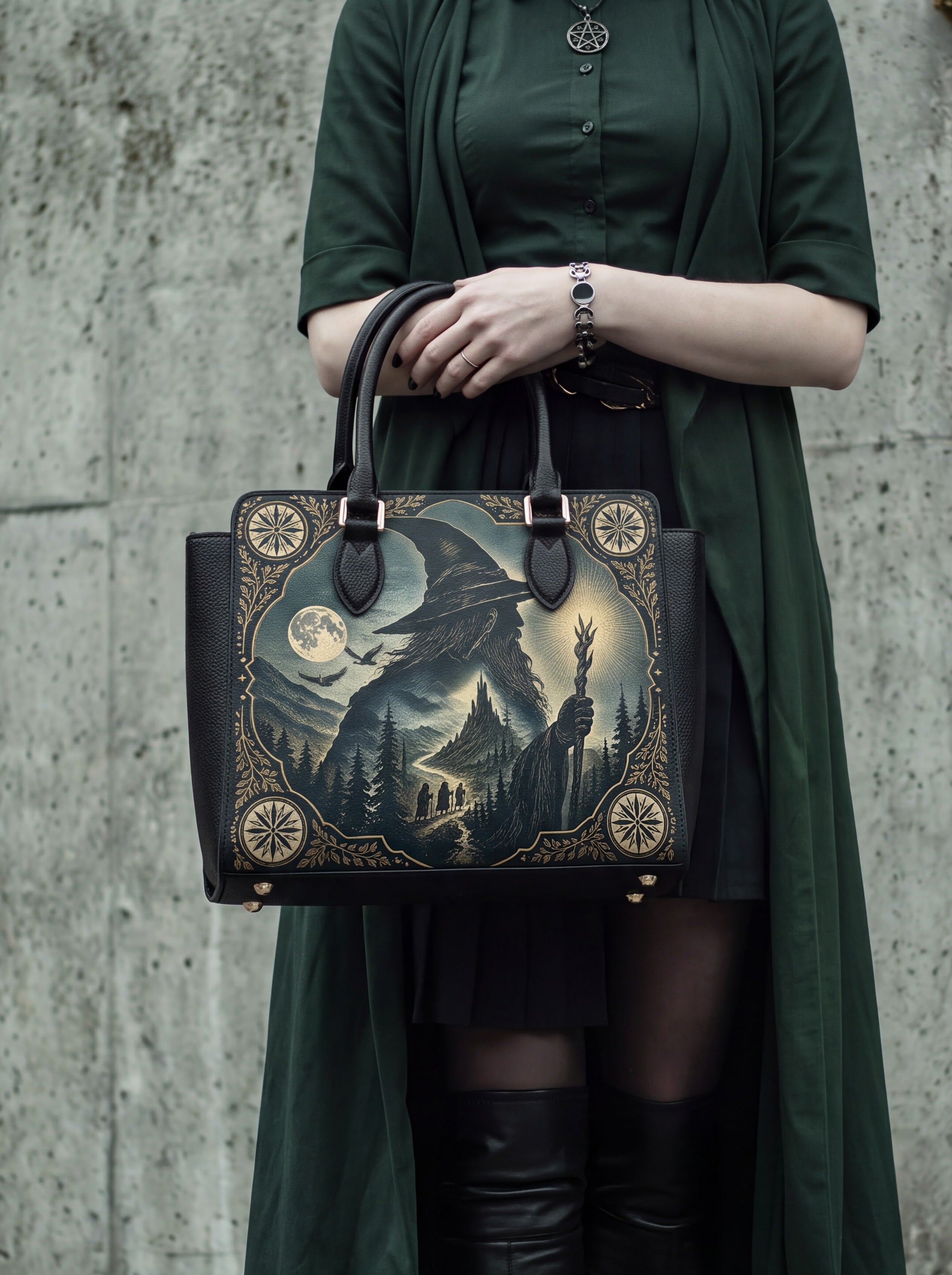 “The Grey Wizard” Vesper Leather Handbag
