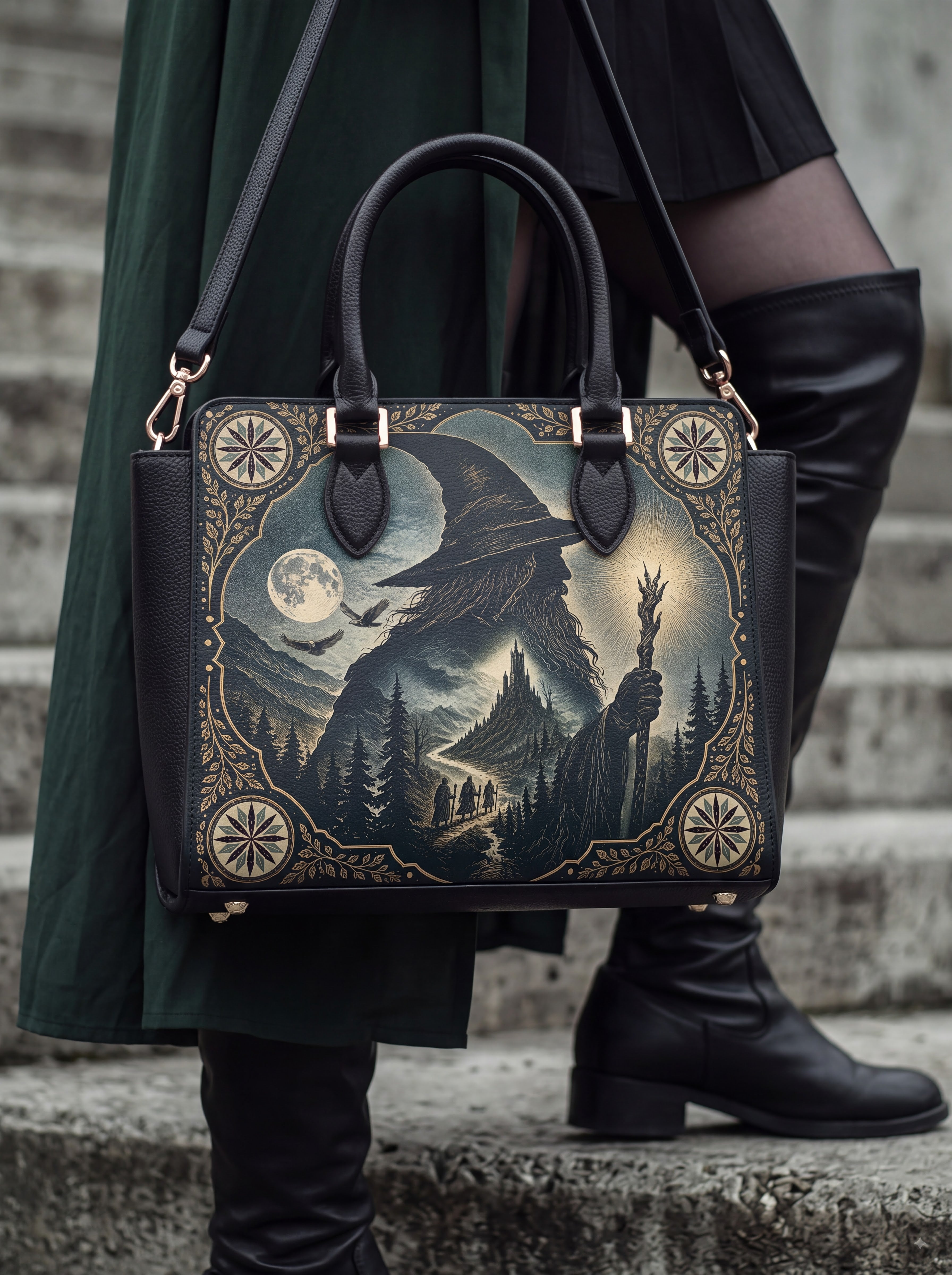 “The Grey Wizard” Vesper Leather Handbag