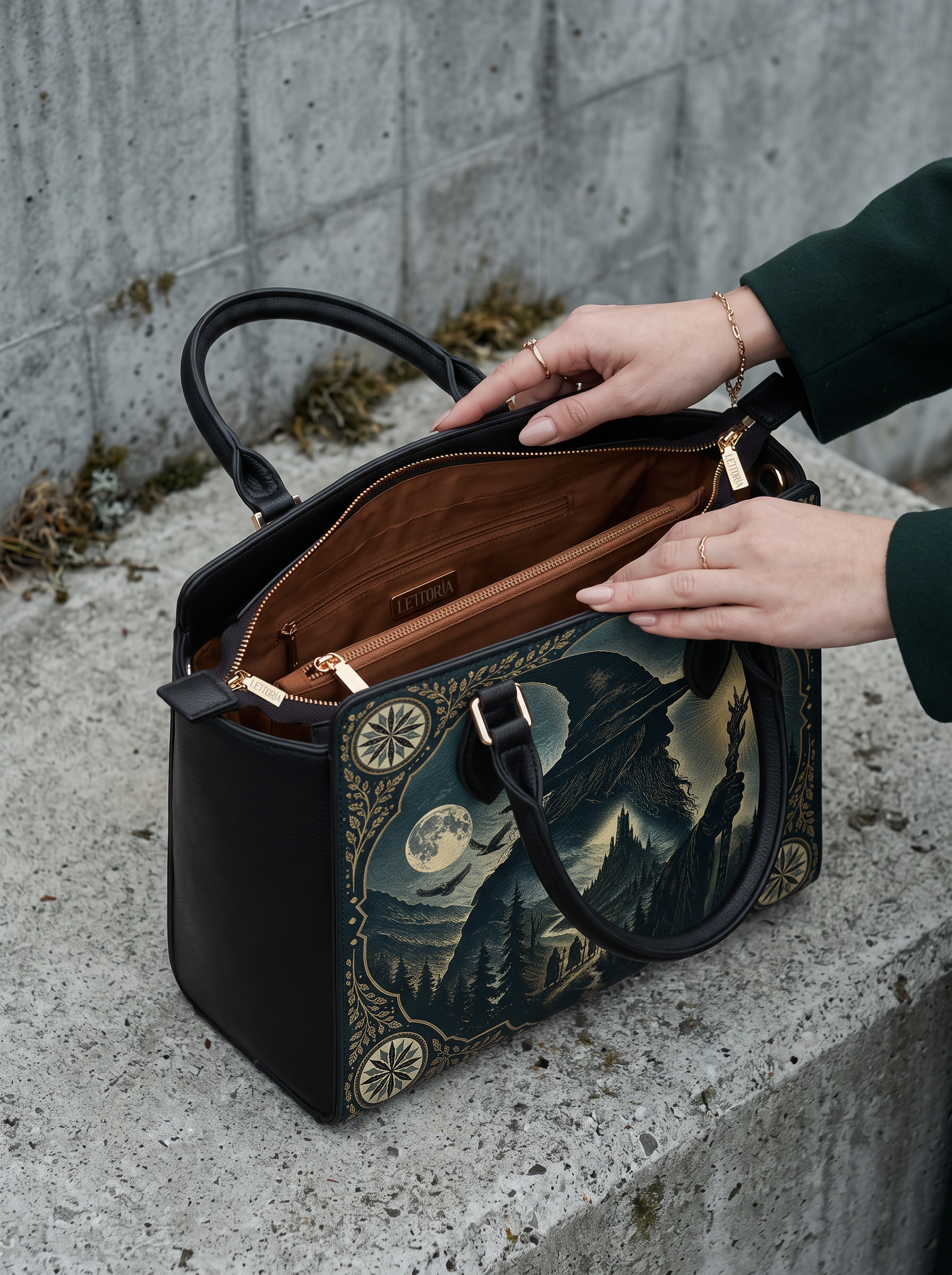 “The Grey Wizard” Vesper Leather Handbag