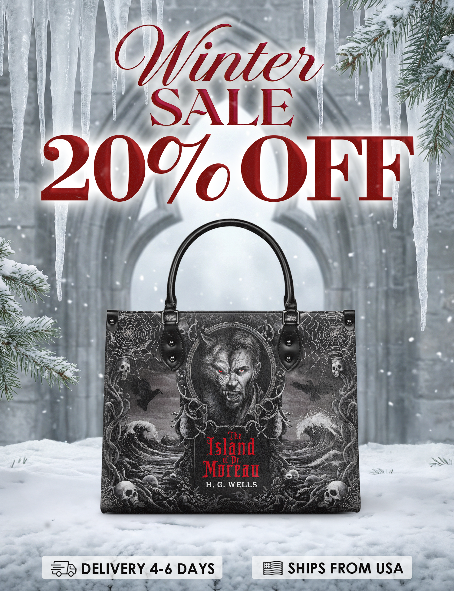 "The Island Of Dr Moreau" Leather Handbag Deal