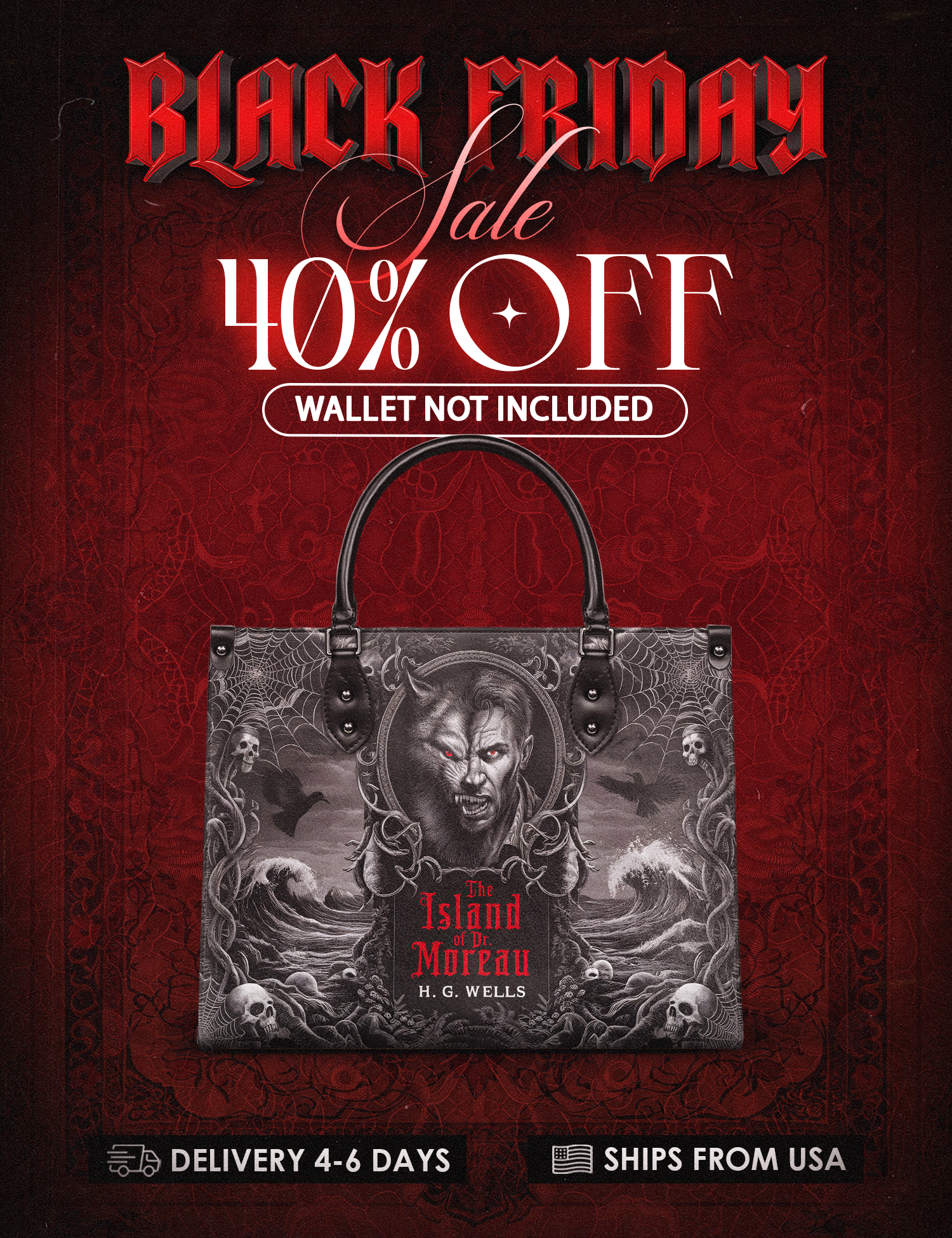 "The Island Of Dr Moreau" Leather Handbag Deal