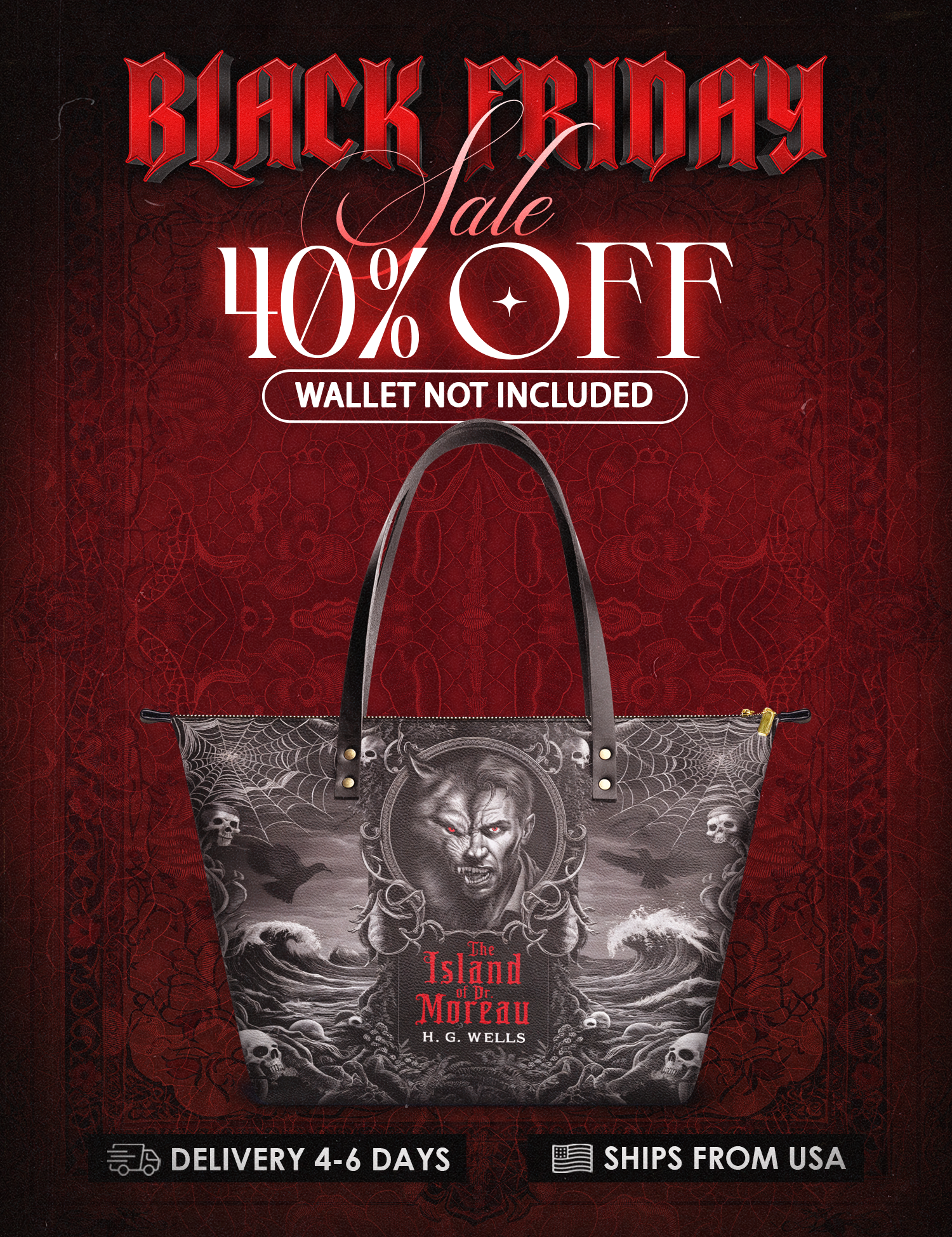 "The Island Of Dr Moreau" Leather Tote Bag Deal