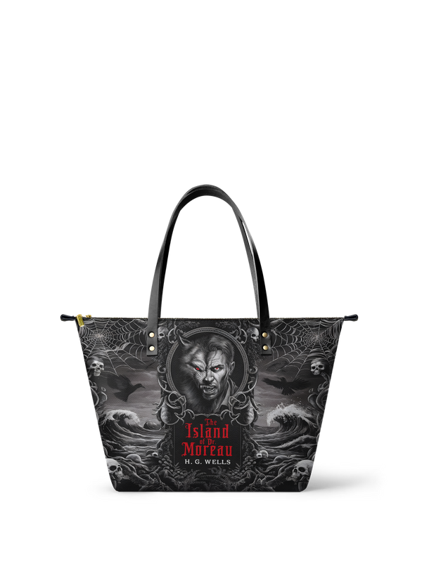 "The Island Of Dr Moreau" Leather Tote Bag