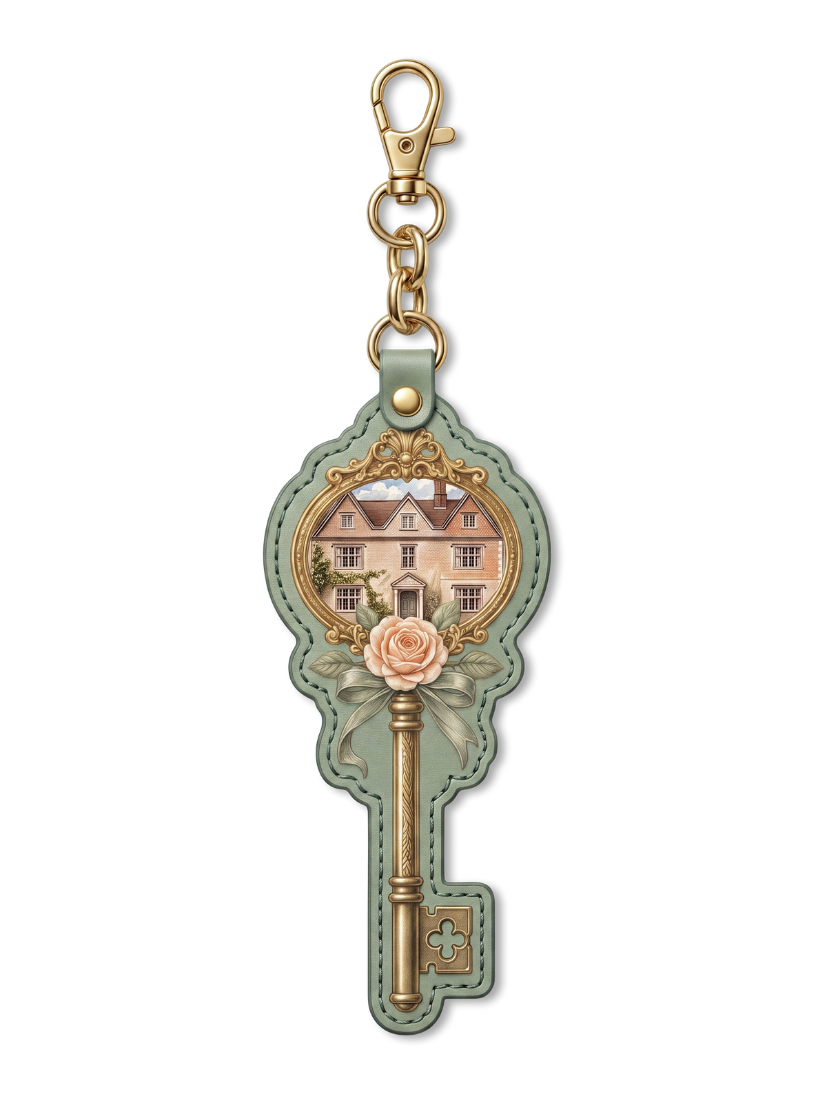 "The Key To Pemberley" Leather Bag Charm