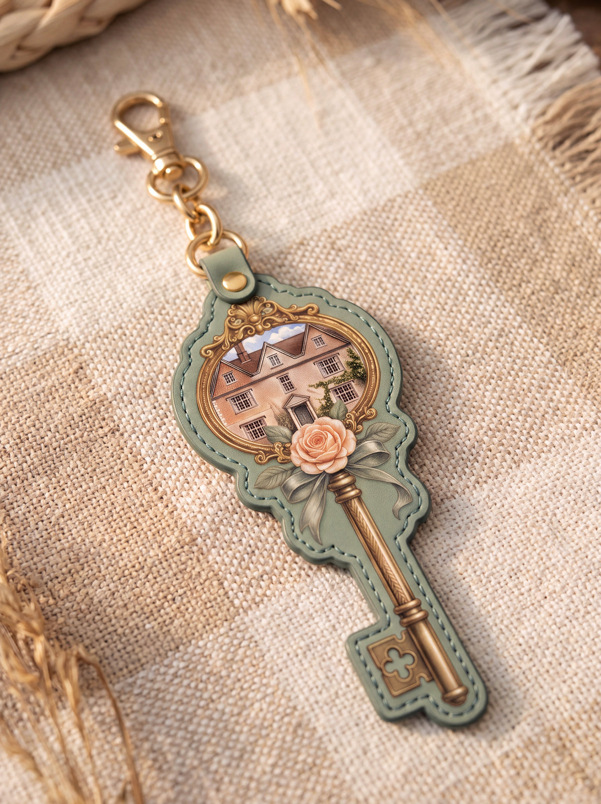 "The Key To Pemberley" Leather Bag Charm