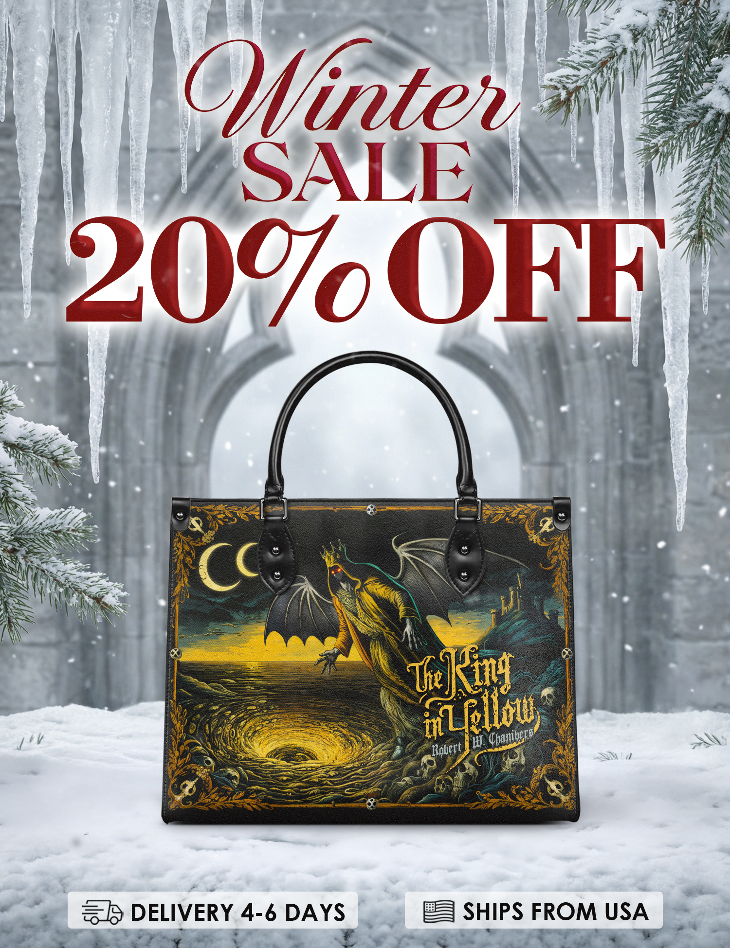 "The King In Yellow" Leather Handbag Deal