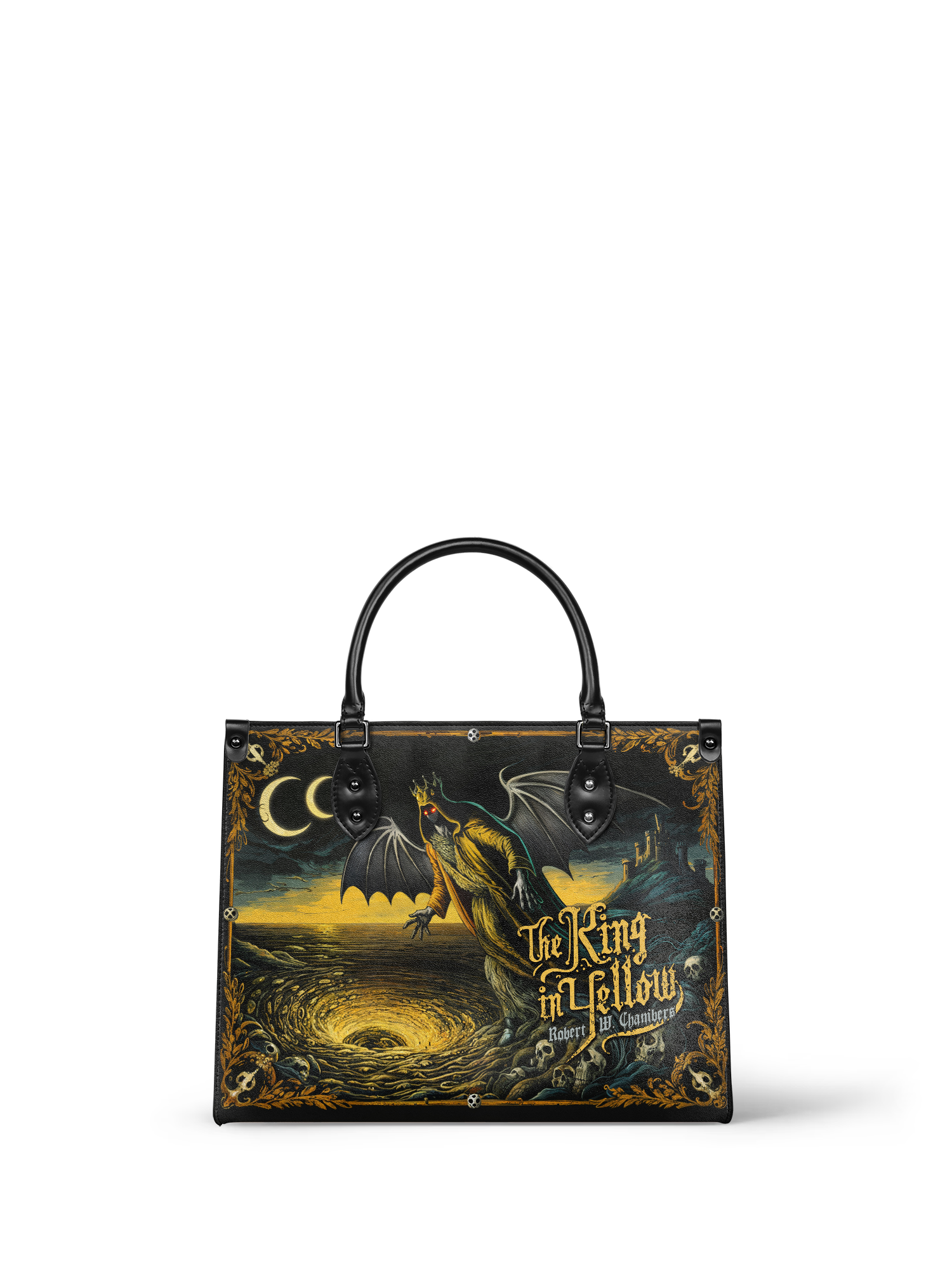 "The King In Yellow" - Black Interior - Leather Handbag - Special Deal