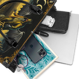 "The King In Yellow" - Black Interior - Leather Handbag Matching Set - CLEAROUT