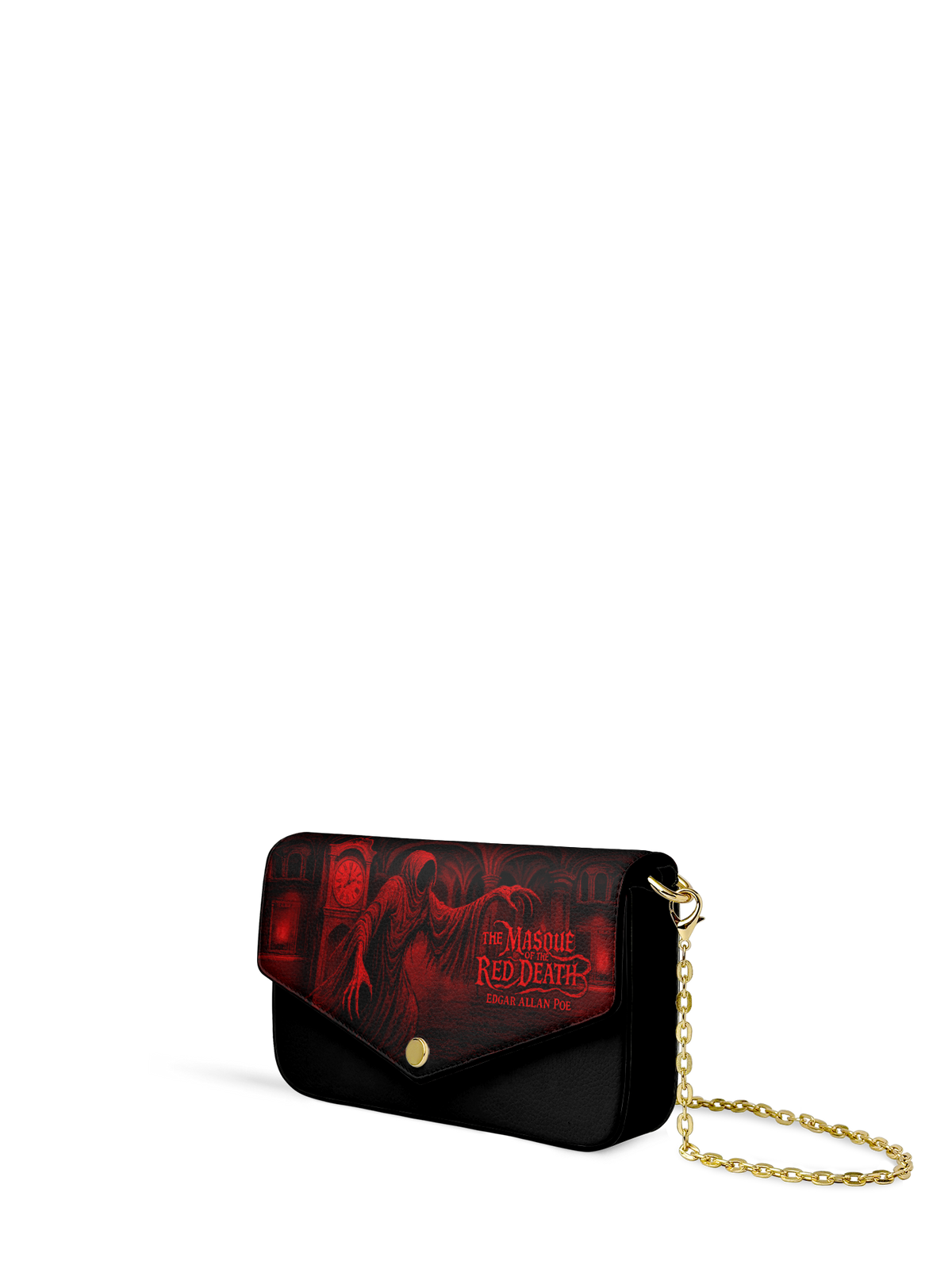 "The Masque Of The Red Death" Envelope Chain Crossbody Bag - FALL DEAL