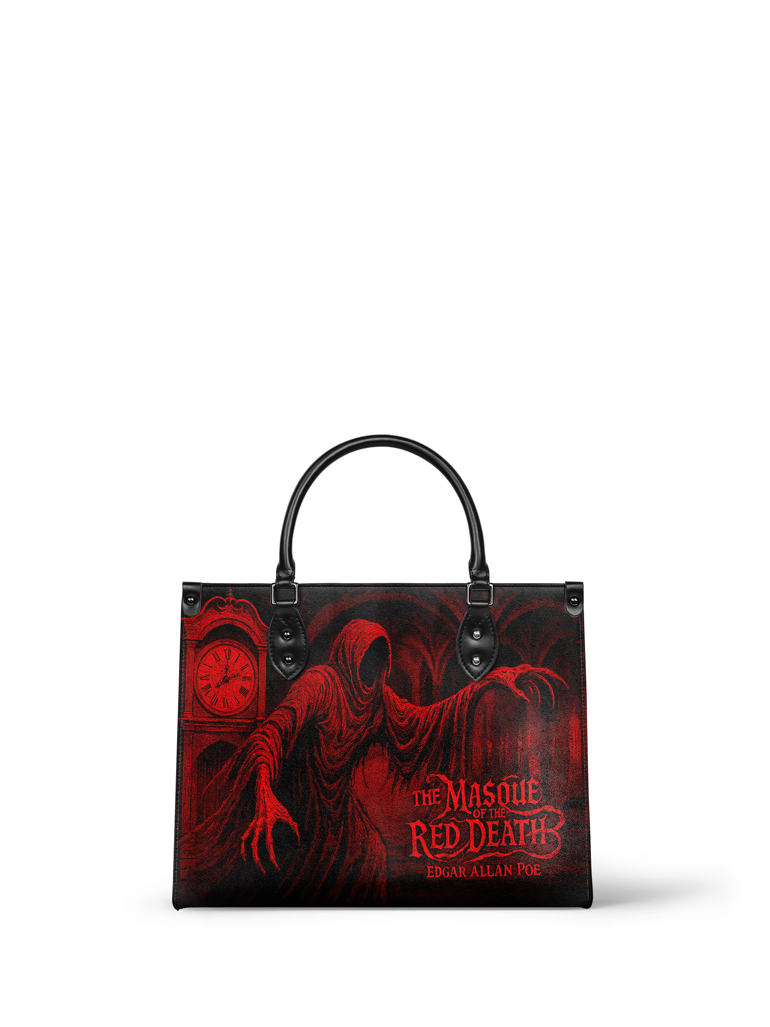 "The Masque Of The Red Death" - Red Interior - Leather Handbag