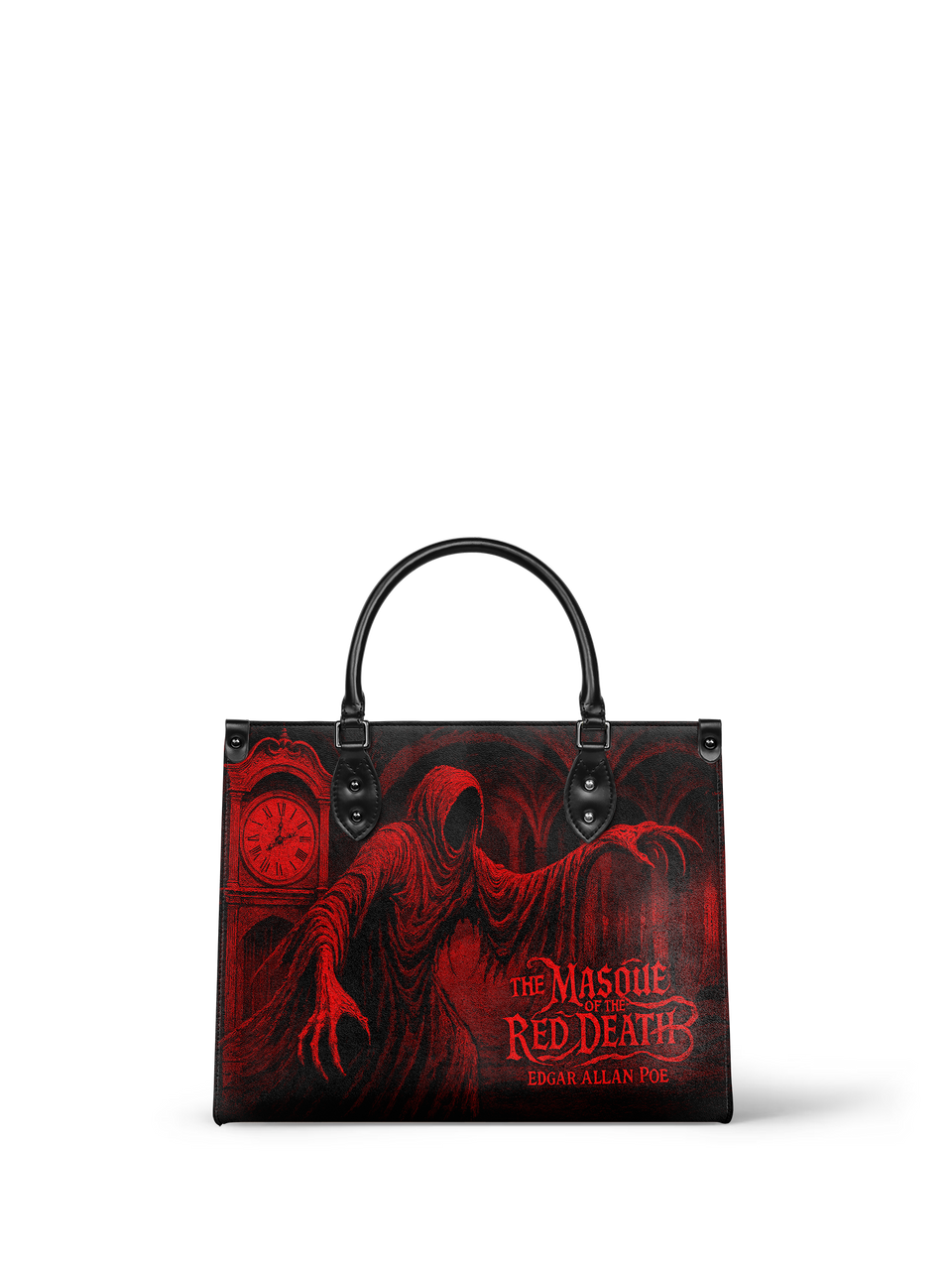 "The Masque Of The Red Death" - Black Interior - Leather Handbag - Special Deal