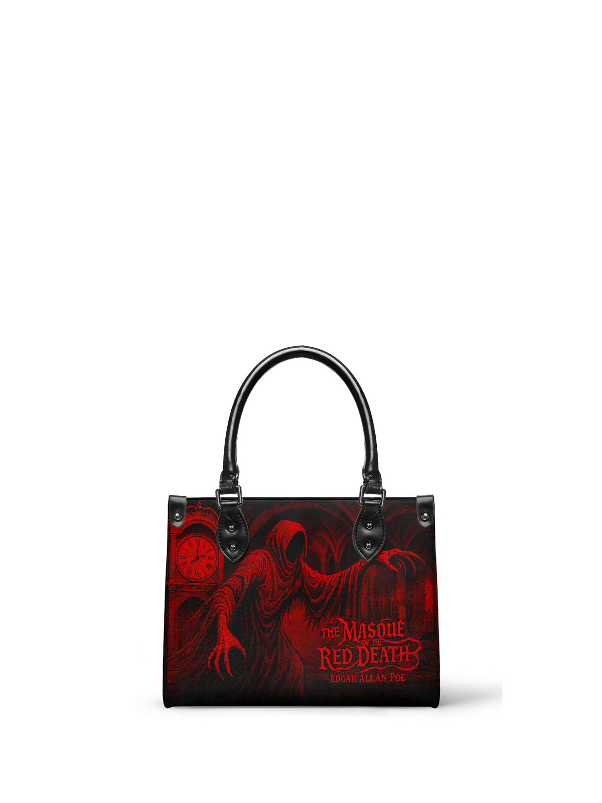 "The Masque Of The Red Death" - Black Interior - Small Leather Handbag - FALL CLEARANCE DEAL