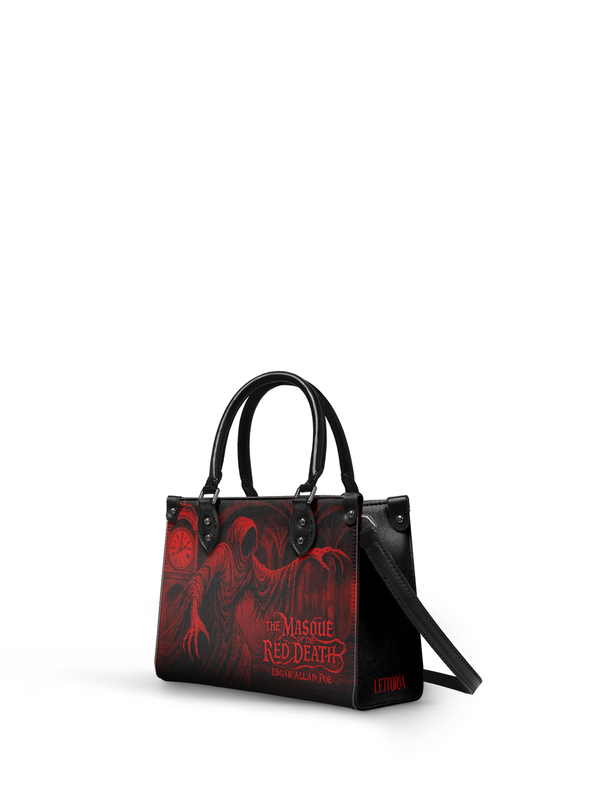 "The Masque Of The Red Death" - Black Interior - Small Leather Handbag - FALL CLEARANCE DEAL