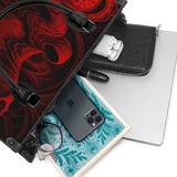 "The Masque Of The Red Death" - Black Interior - Leather Handbag