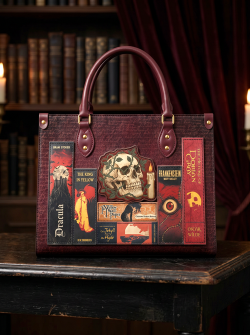“The Midnight Codex” Applique Leather Handbag Pre-order