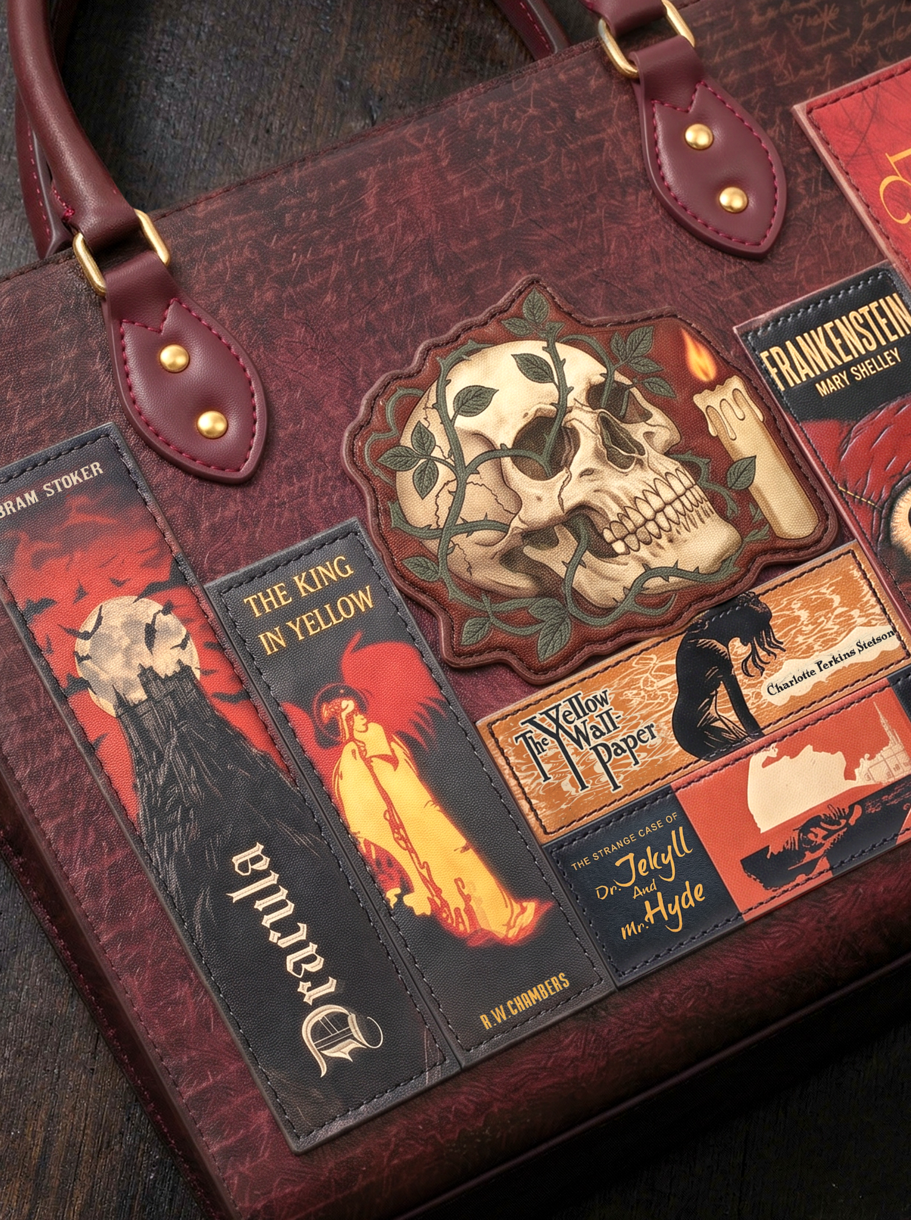 “The Midnight Codex” Applique Leather Handbag Pre-order