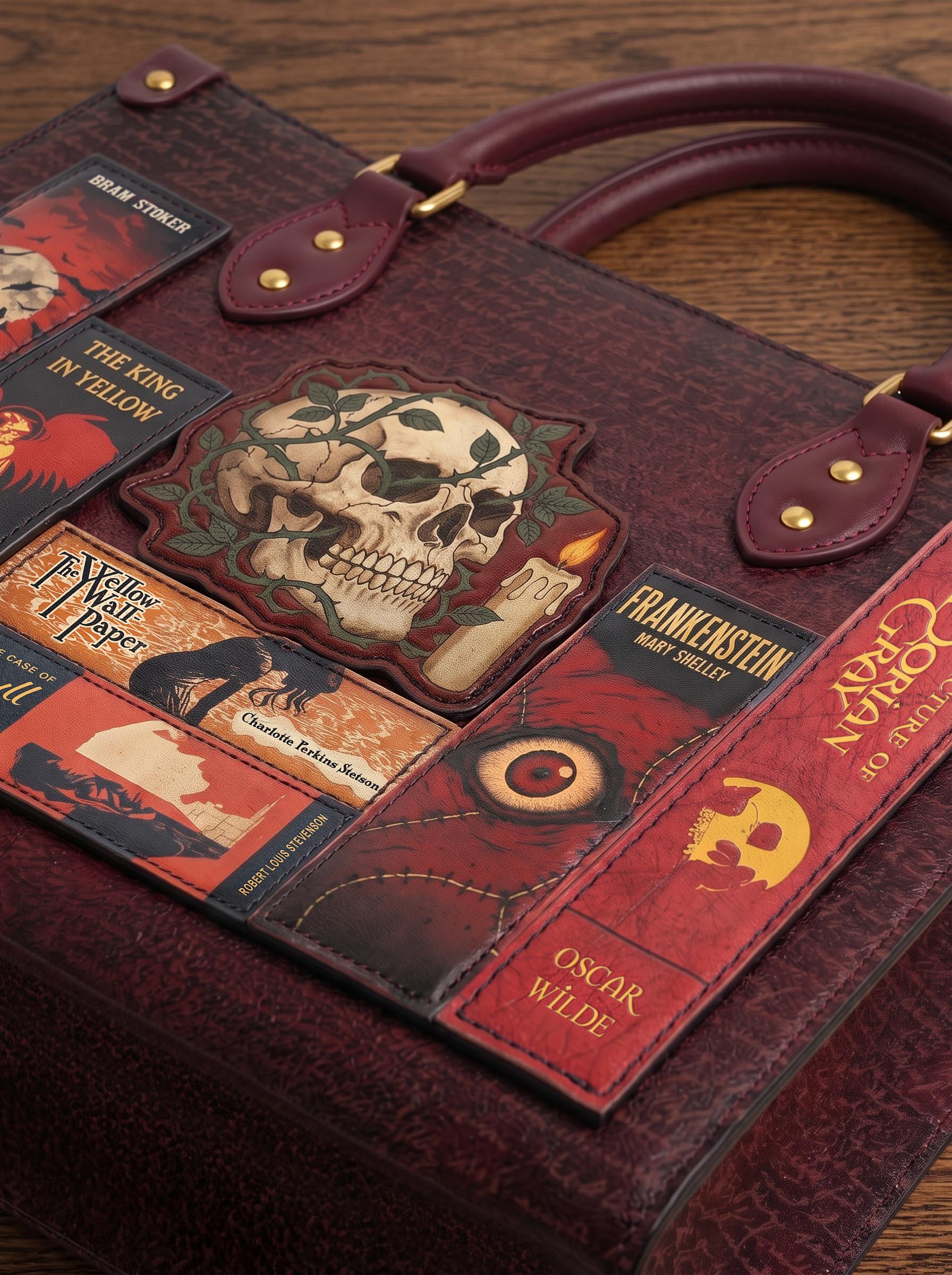“The Midnight Codex” Applique Leather Handbag Pre-order