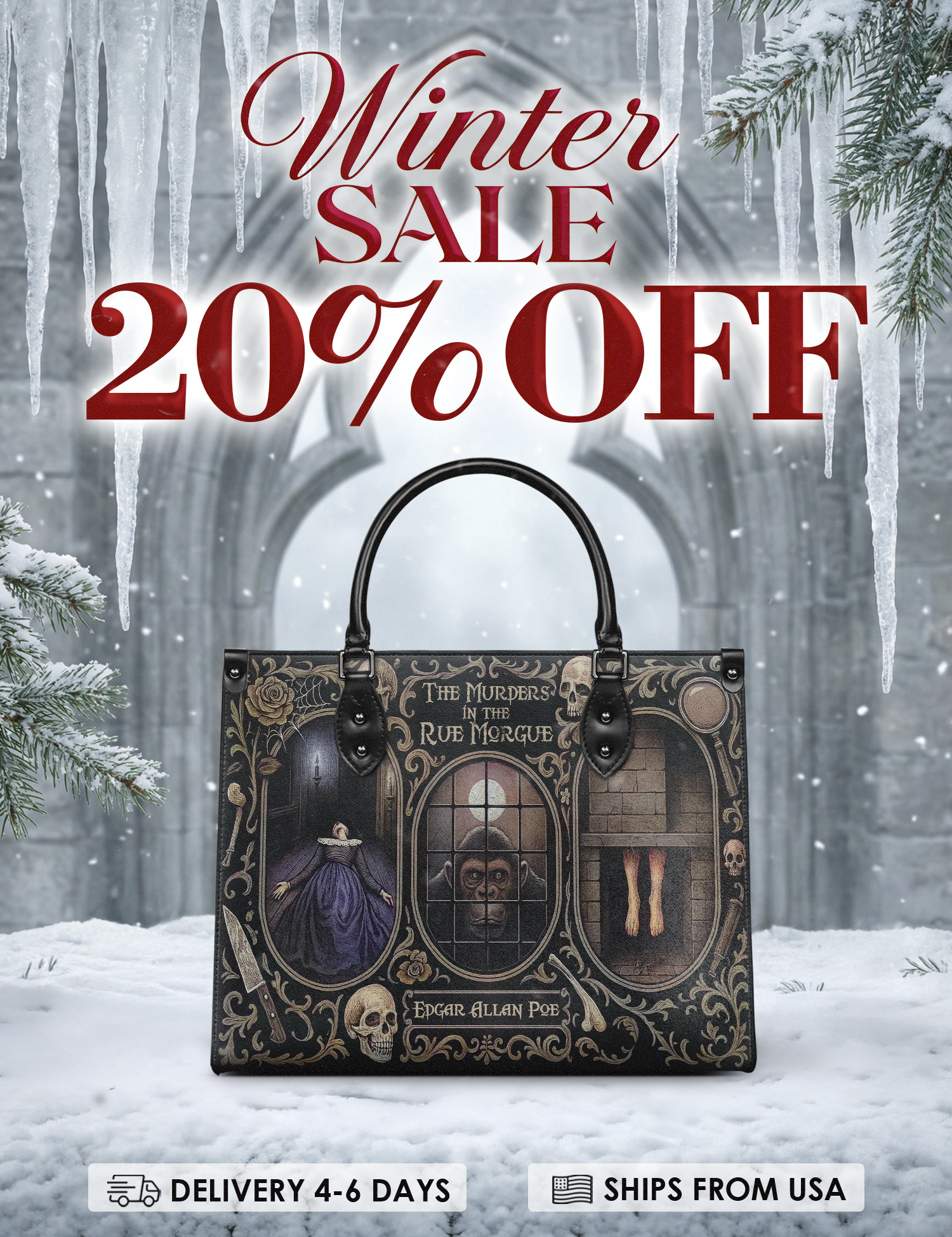 "The Murders In The Rue Morgue" Leather Handbag Deal