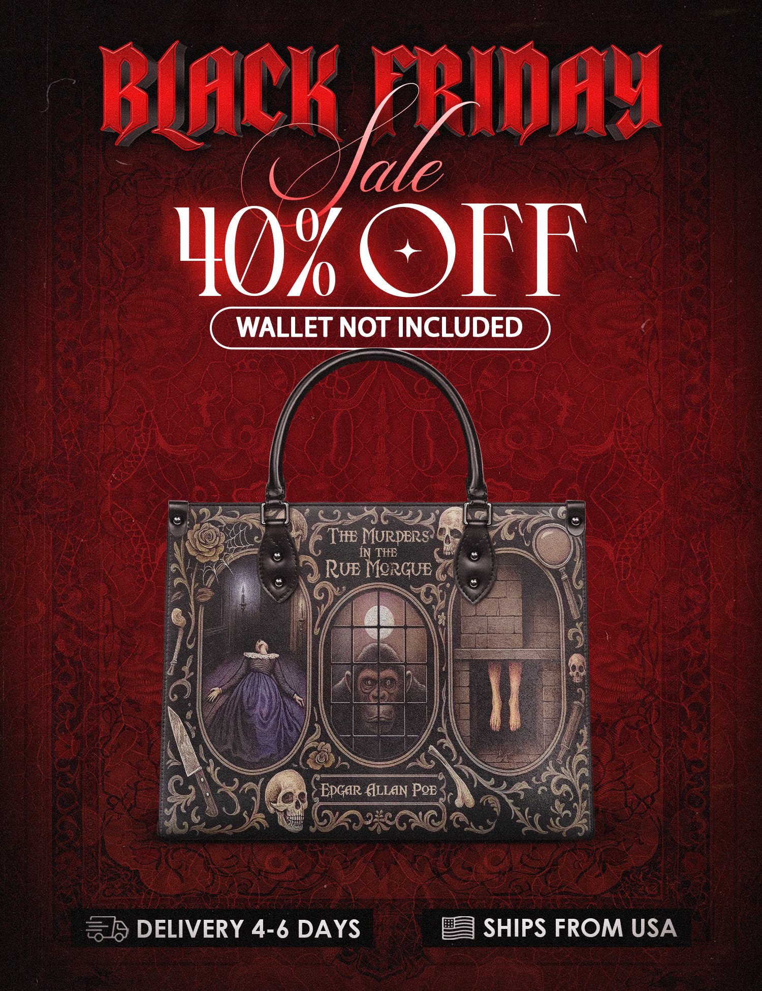 "The Murders In The Rue Morgue" Leather Handbag Deal