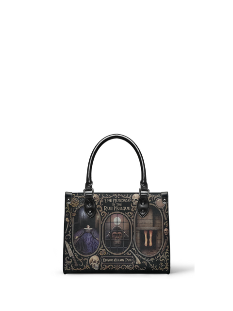 "The Murders In The Rue Morgue" - Black Interior - Small Leather Handbag - NEW WORKSHOP SALE