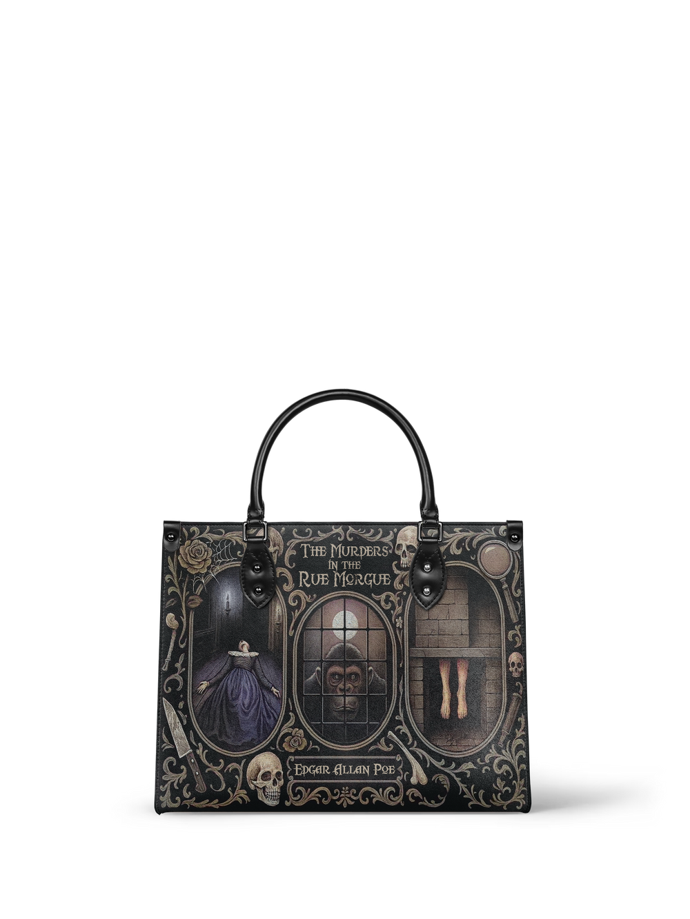 "The Murders In The Rue Morgue" - Brown Interior - Leather Handbag