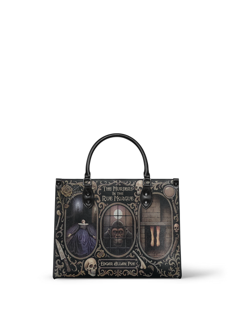 "The Murders In The Rue Morgue" - Black Interior - Leather Handbag