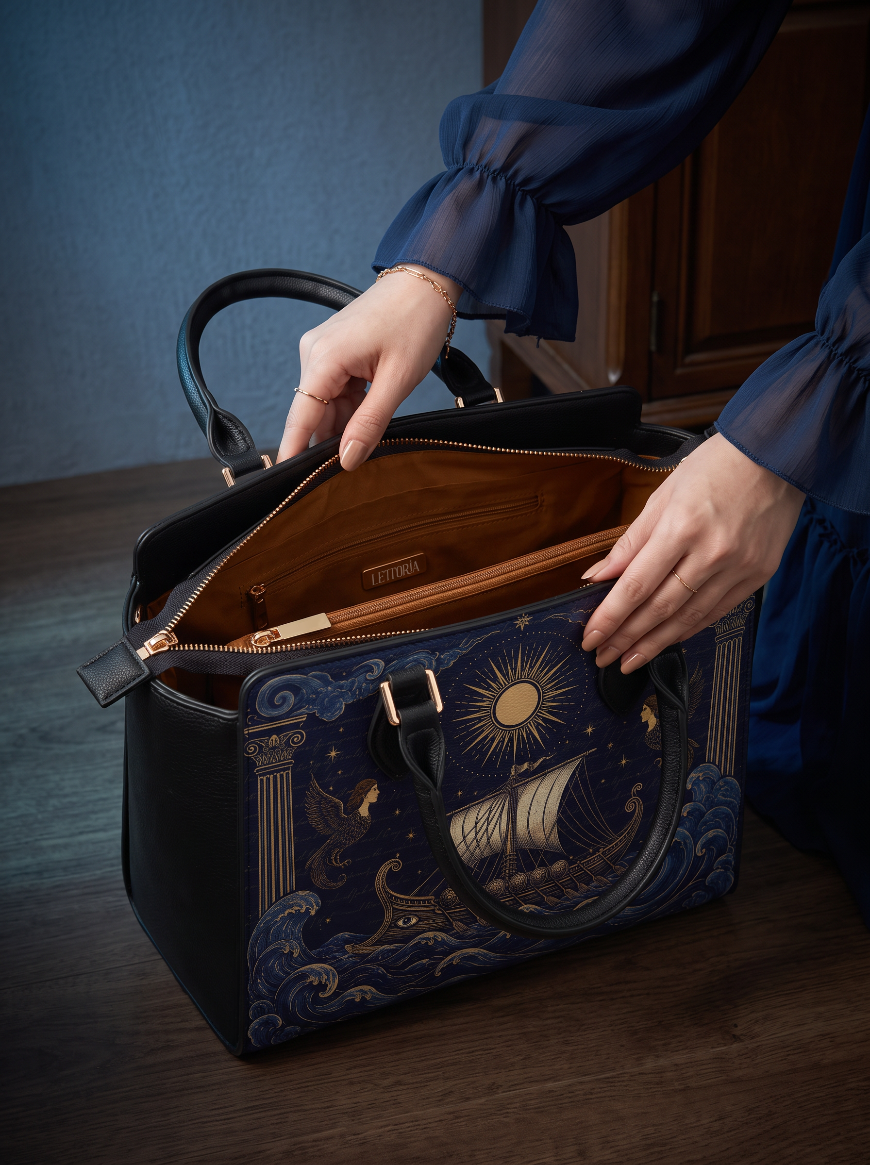 “The Odyssey” Vesper Leather Handbag
