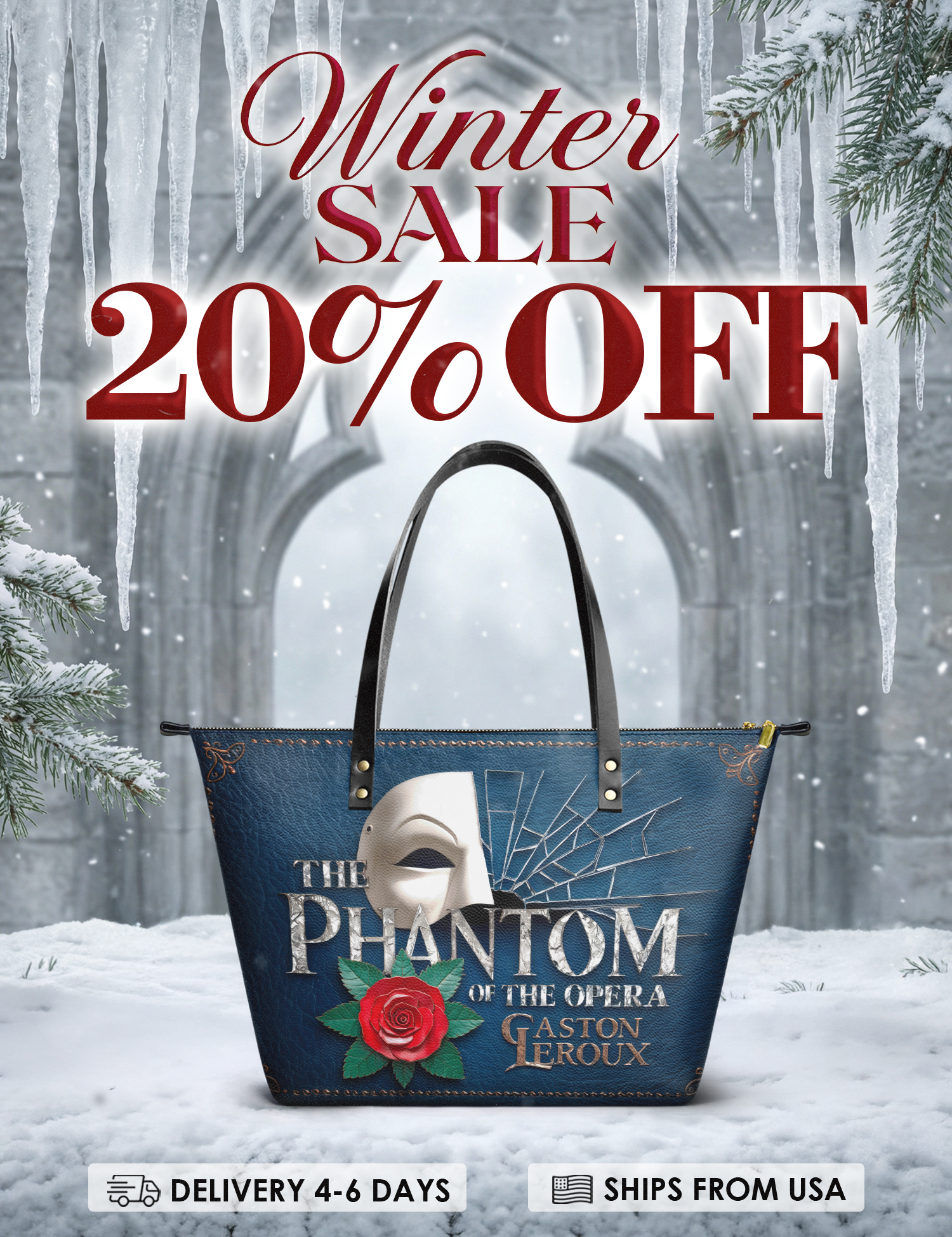 "The Phantom Of The Opera" Leather Tote Bag Deal