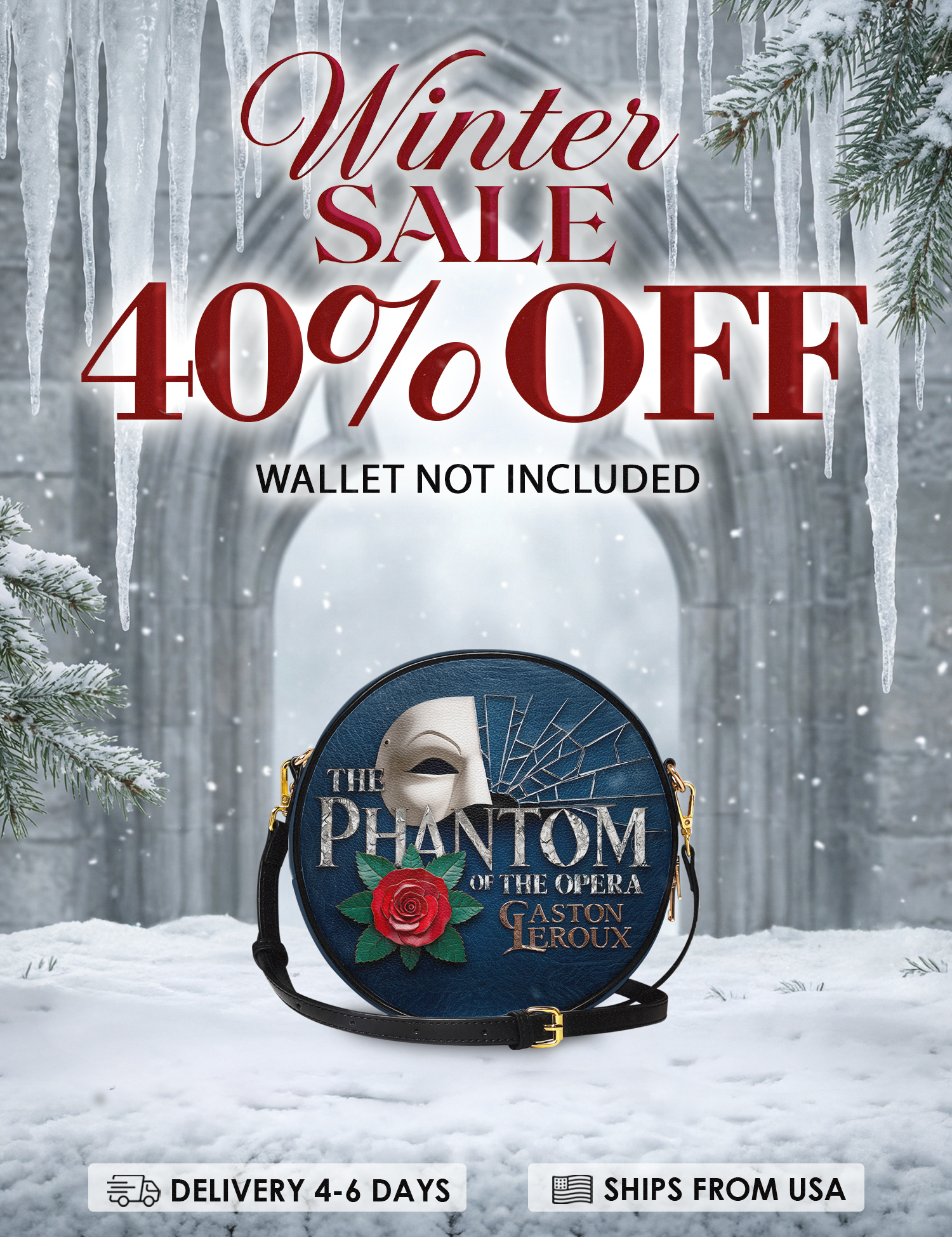 "The Phantom Of The Opera" Circle Crossbody Bag Deal