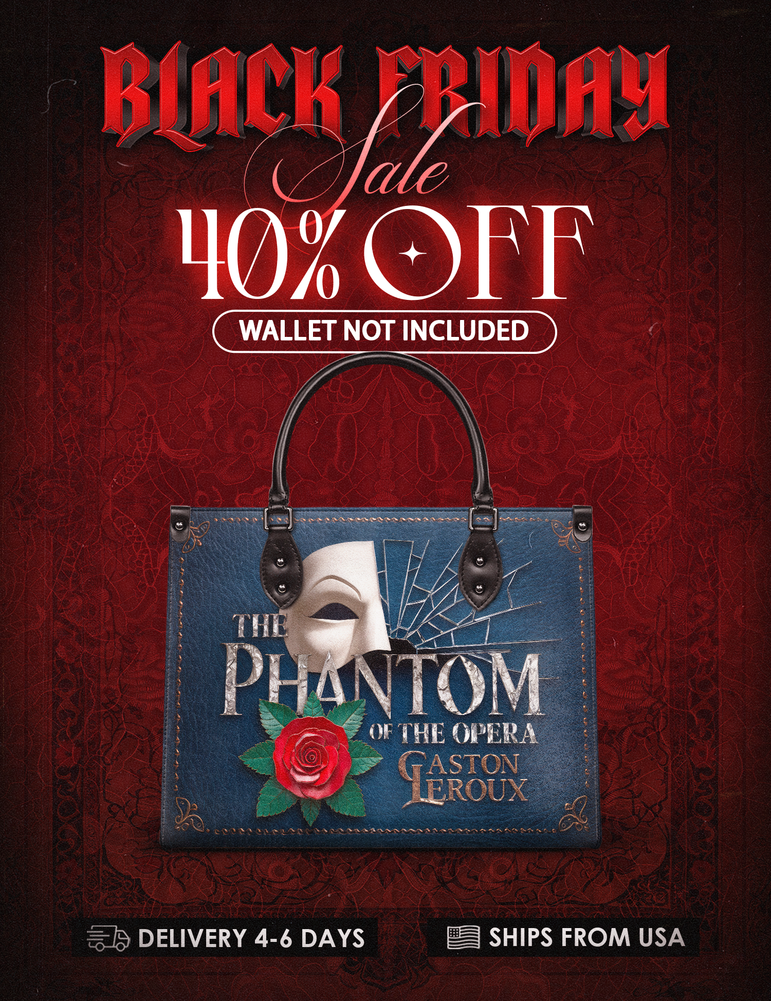 "The Phantom Of The Opera" Leather Handbag Deal