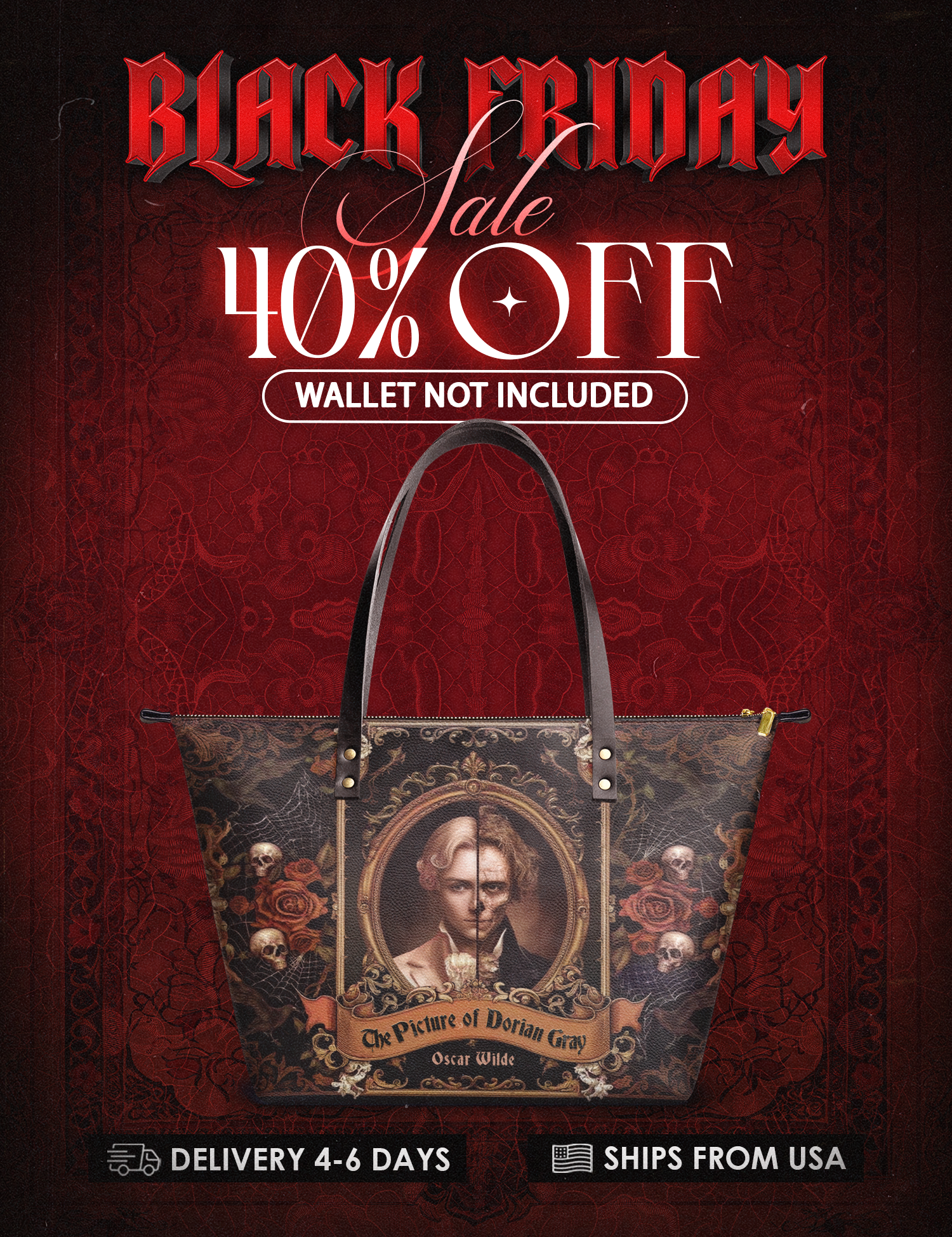 "The Picture Of Dorian Gray" Leather Tote Bag Deal