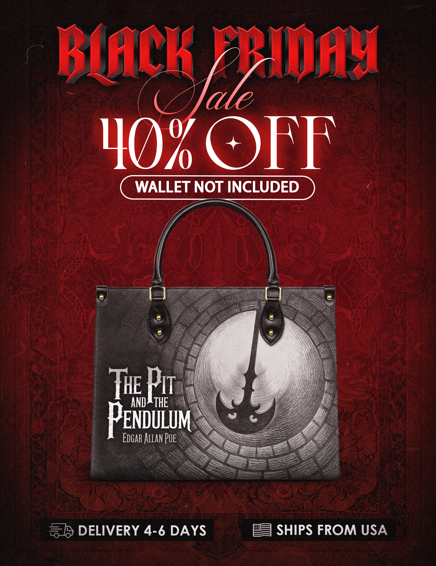 "The Pit And The Pendulum" Leather Handbag Deal