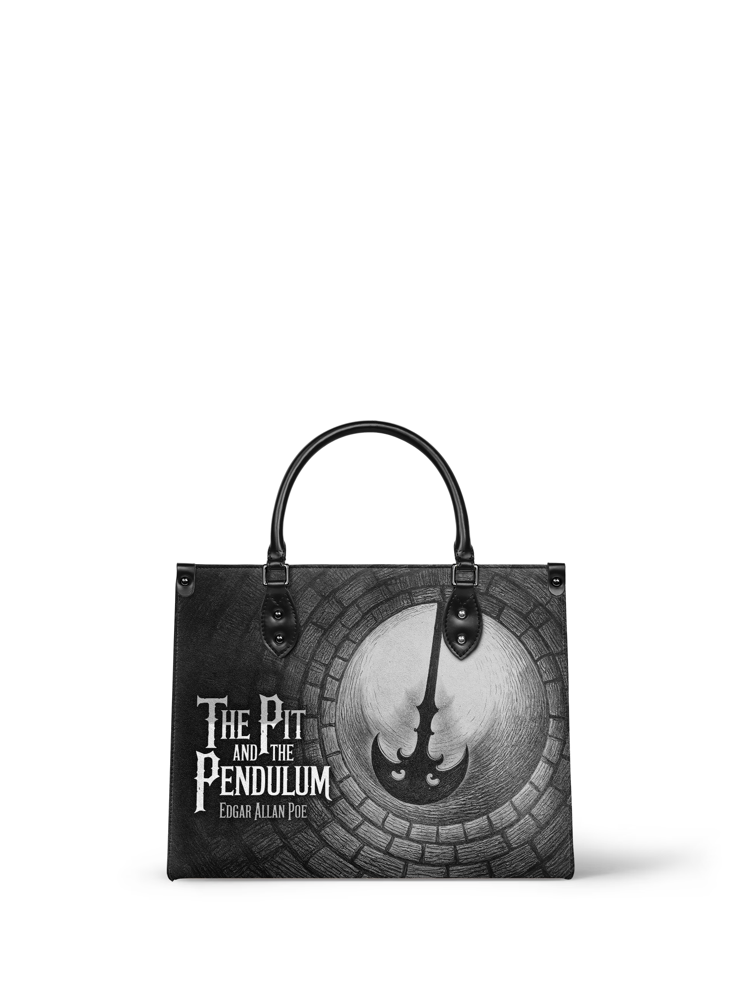 "The Pit And The Pendulum" - Black Interior - Leather Handbag - Special Deal
