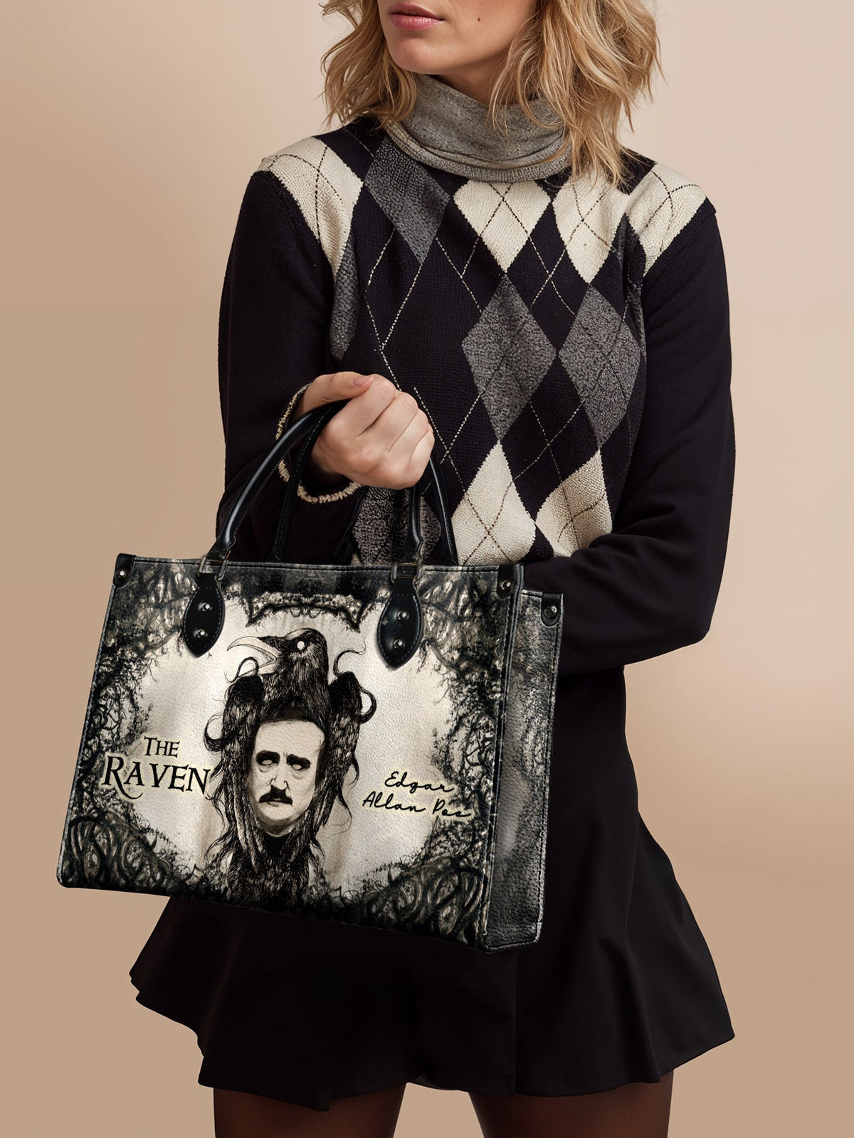 "The Raven" - Brown Interior - Leather Handbag
