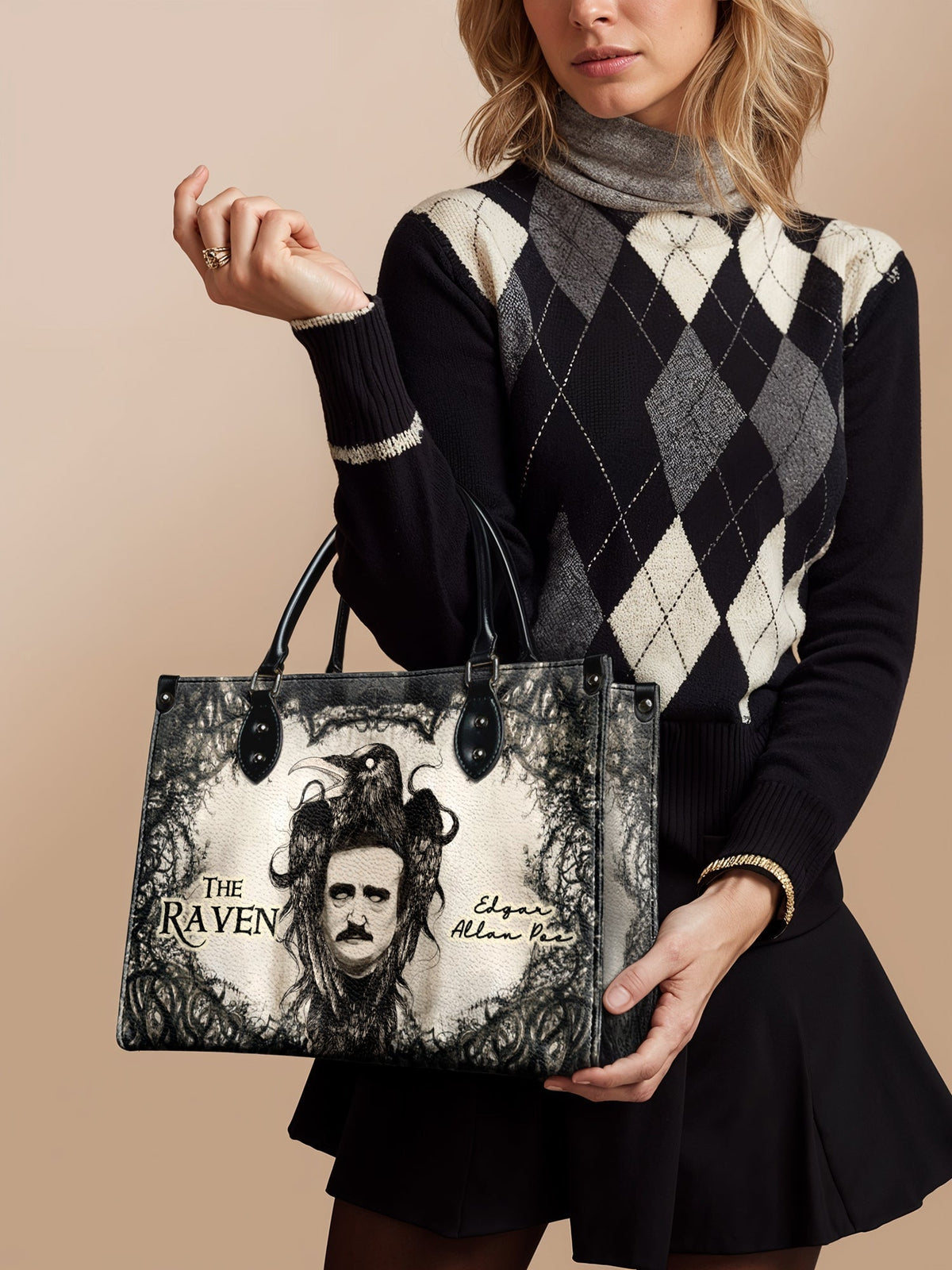 "The Raven" - Brown Interior - Leather Handbag
