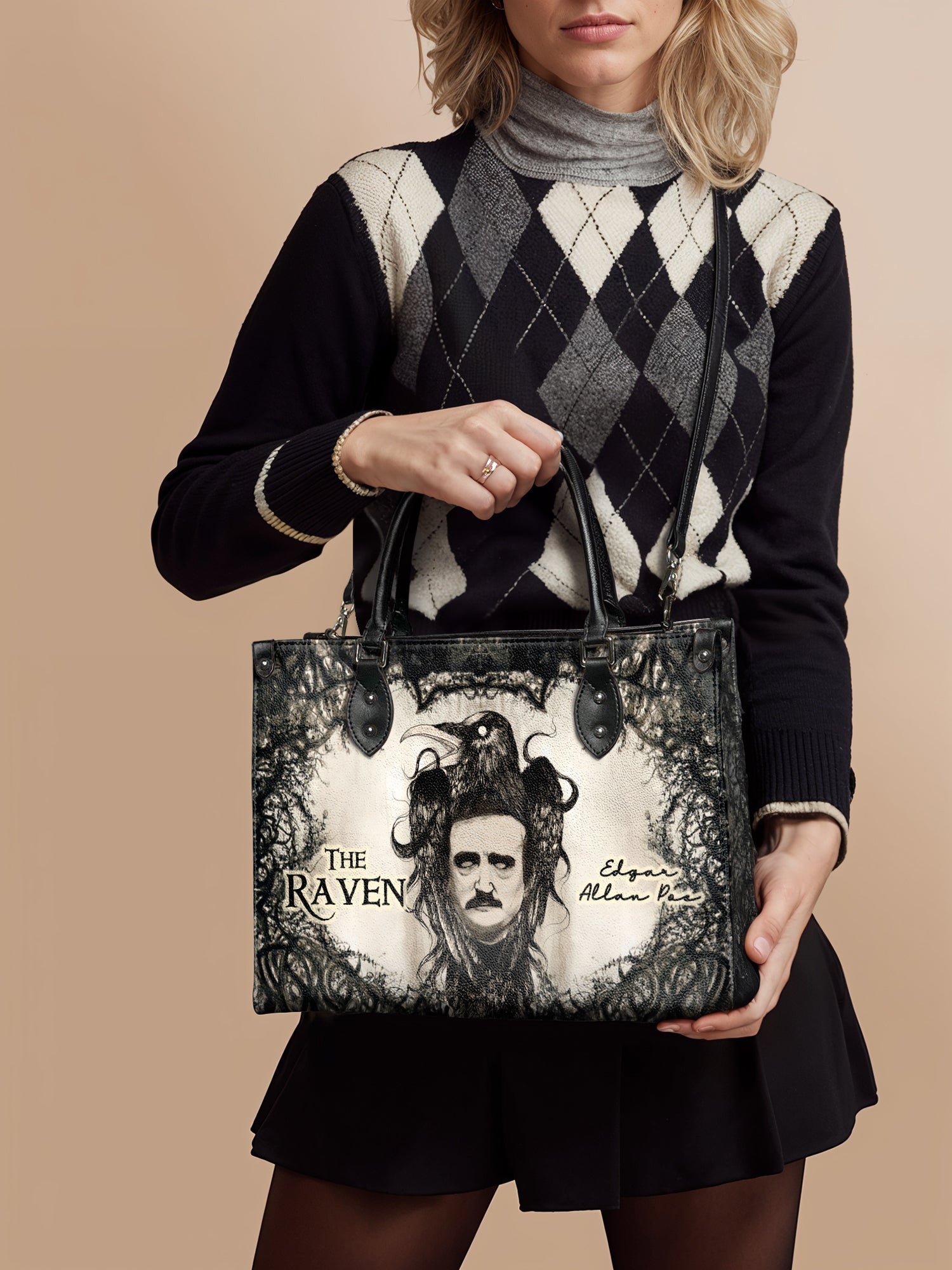 "The Raven" - Brown Interior - Leather Handbag