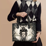 "The Raven" - Black Interior - Leather Handbag Matching Set - CLEAROUT