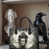 "The Raven" - Black Interior - Leather Handbag Matching Set - CLEAROUT