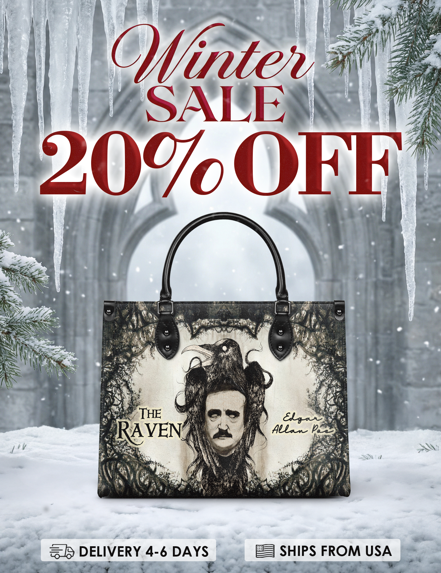 "The Raven" Leather Handbag Deal
