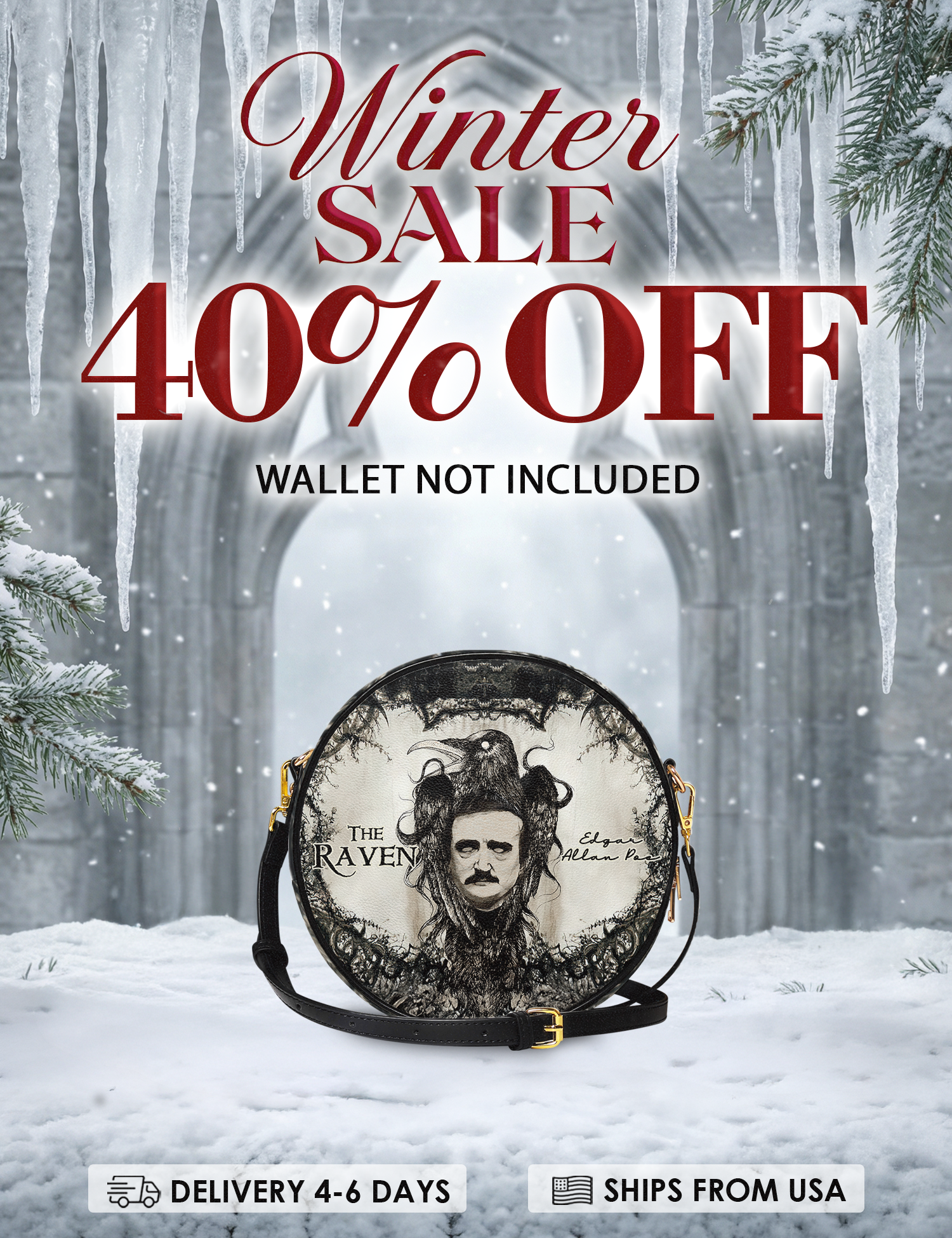 "The Raven" Circle Crossbody Bag Deal